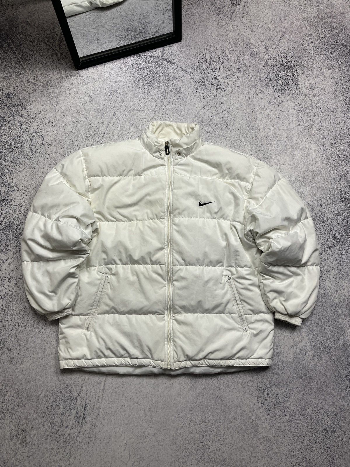 Nike RARE Vintage Nike Puffer Jacket Spellout Big Logo 90’s Y2k Size US S / EU 44-46 / 1 - 11 Thumbnail