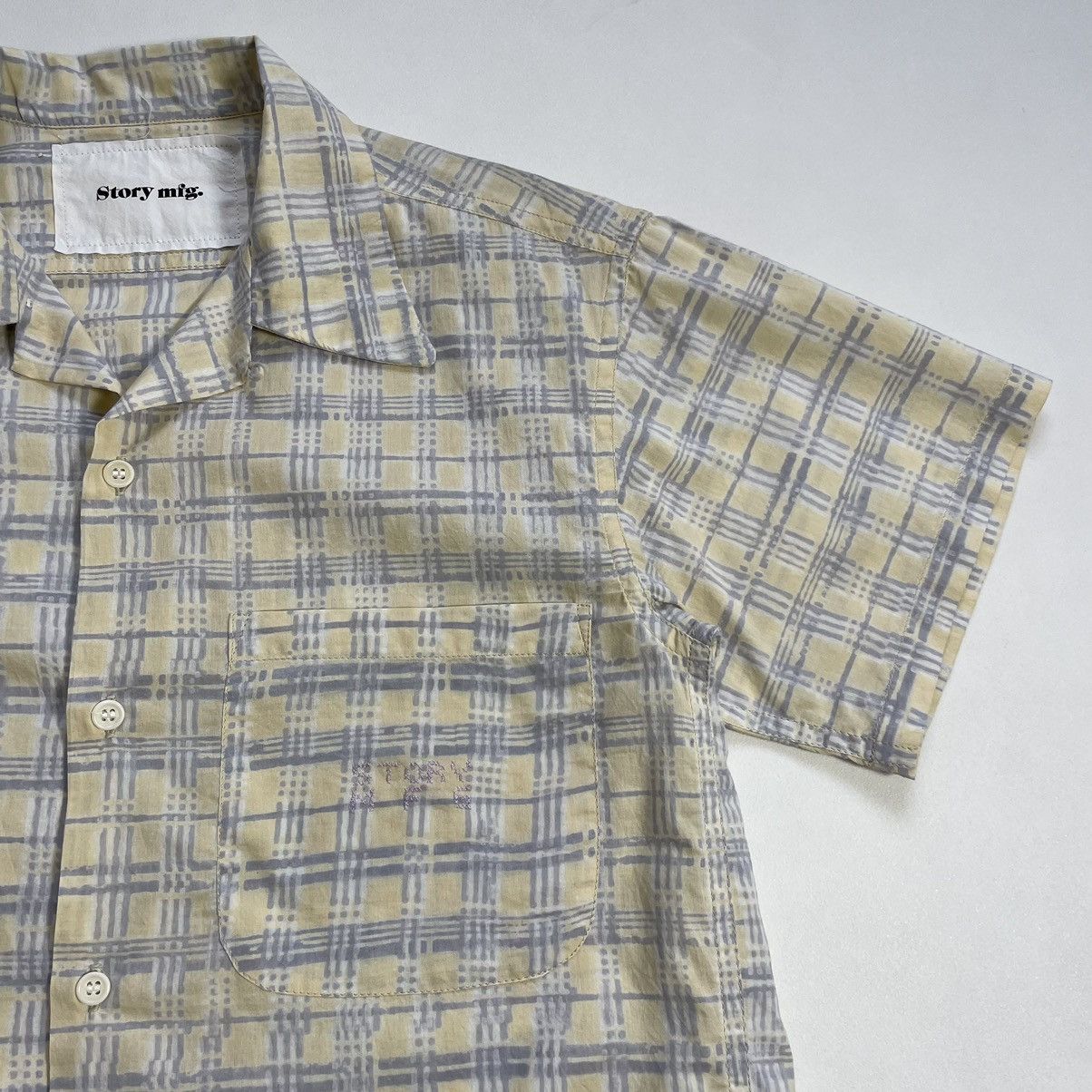 Story Mfg. Tie Dye Check Cotton Shirt Size US S / EU 44-46 / 1 - 5 Thumbnail
