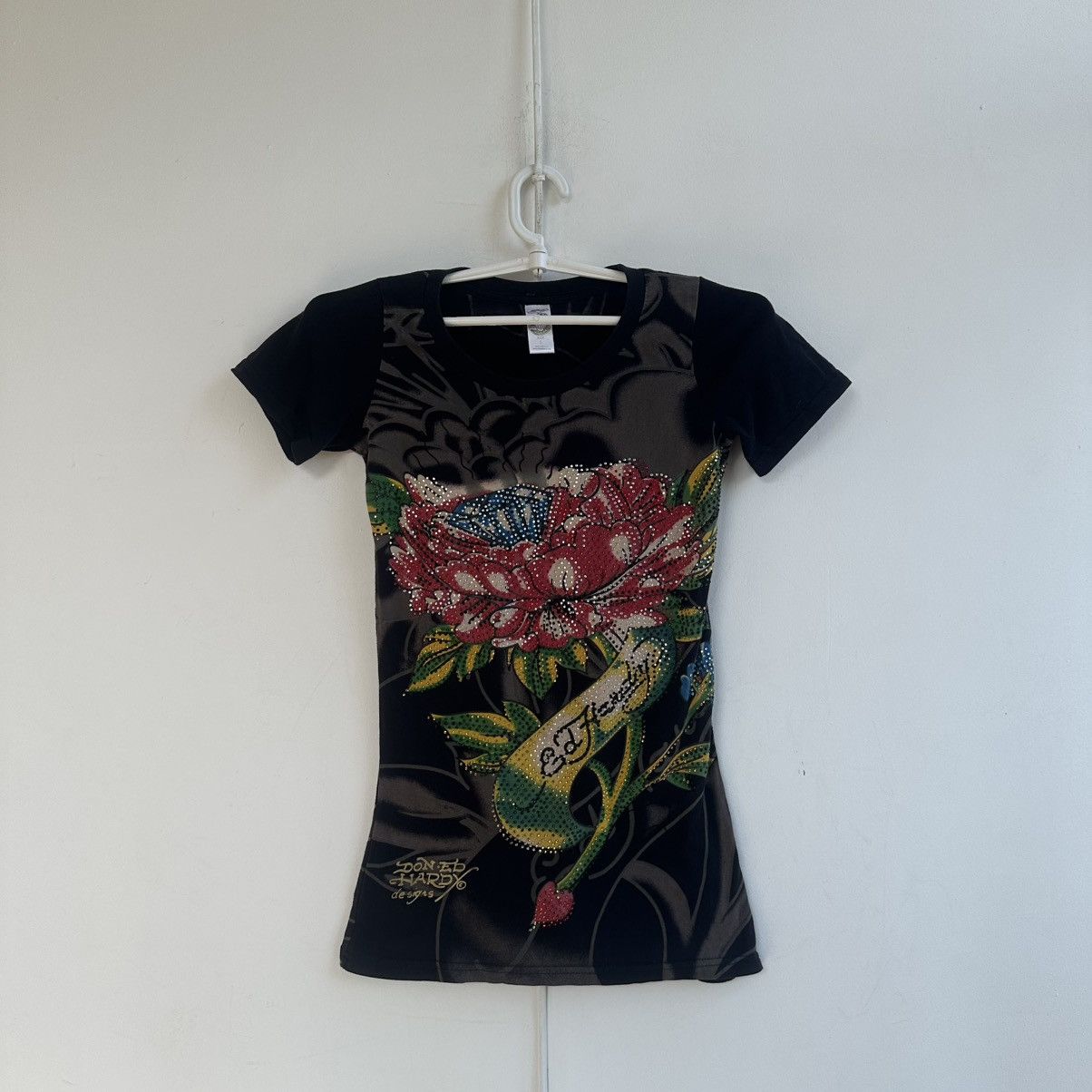 Ed Hardy Ed Hardy long dress tee shirt floral skull rhinestone tattoo Size M / US 6-8 / IT 42-44 - 2 Thumbnail