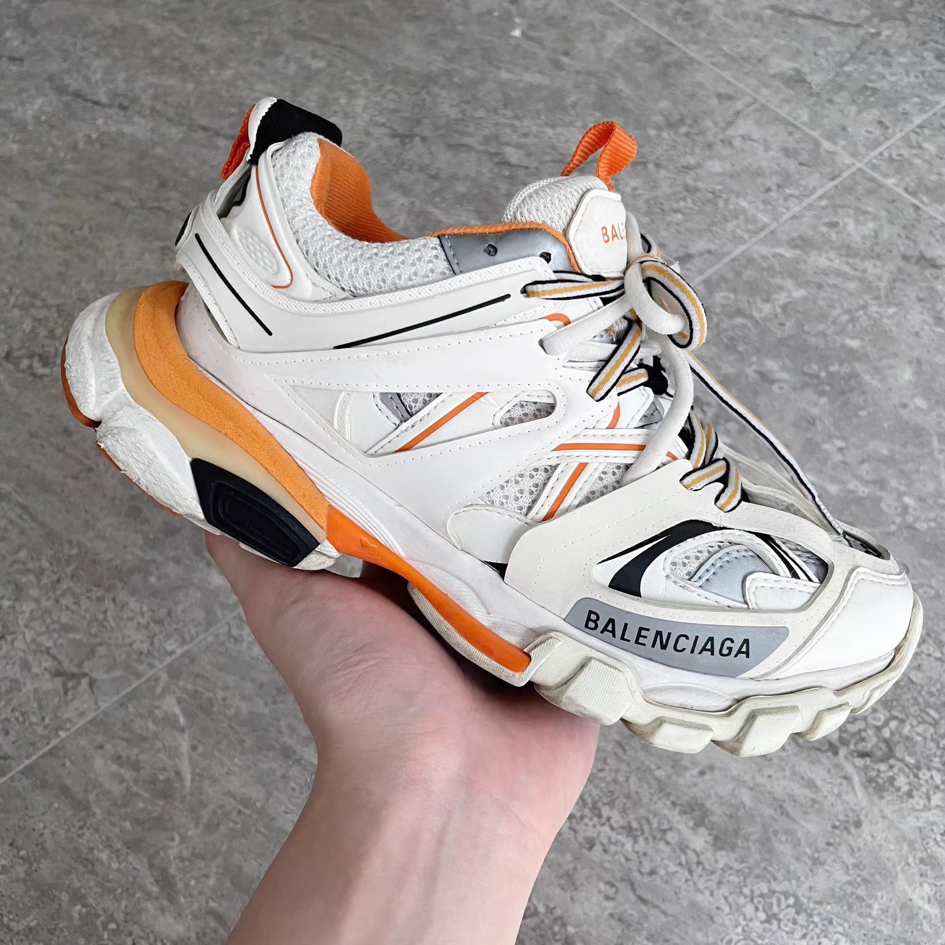 Balenciaga Balenciaga Track White Orange Sneakers Size US 7 / IT 37 - 6 Thumbnail