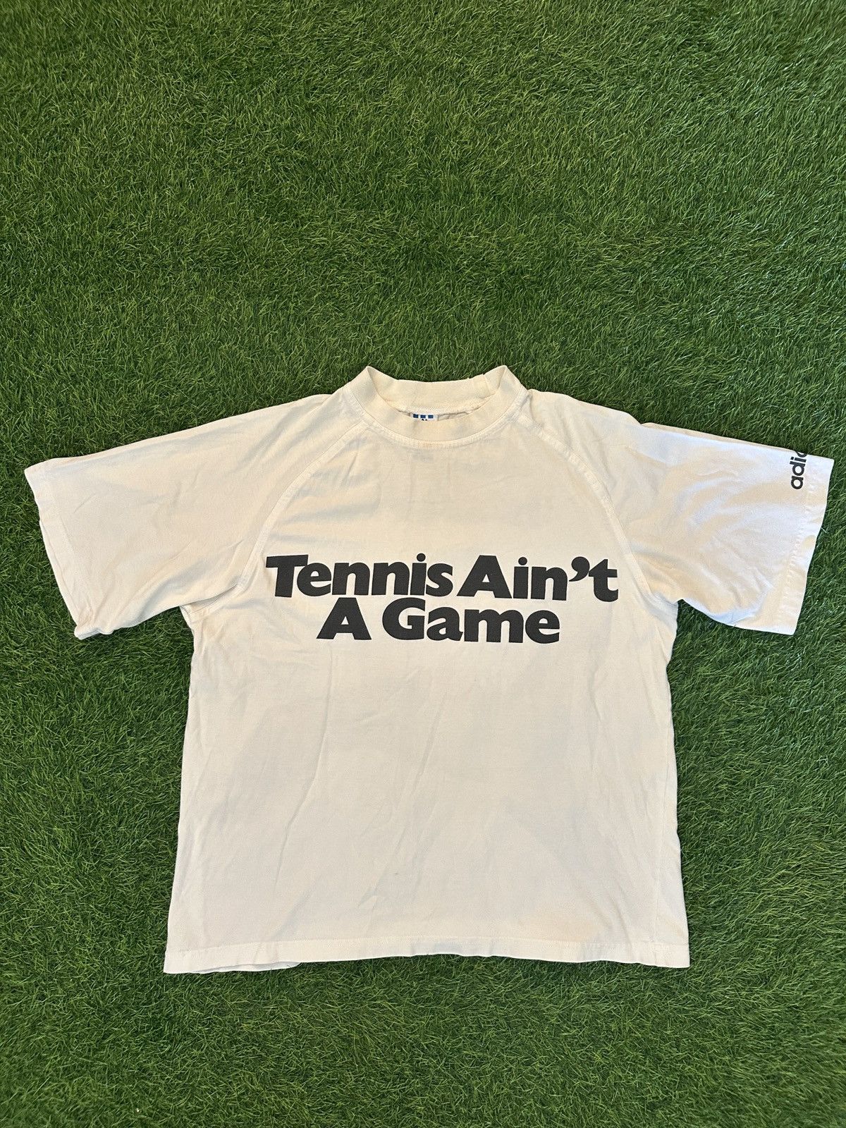 Adidas Vintage adidas rare tennis aint a game tee shirt size medium Size US M / EU 48-50 / 2 - 1 Thumbnail