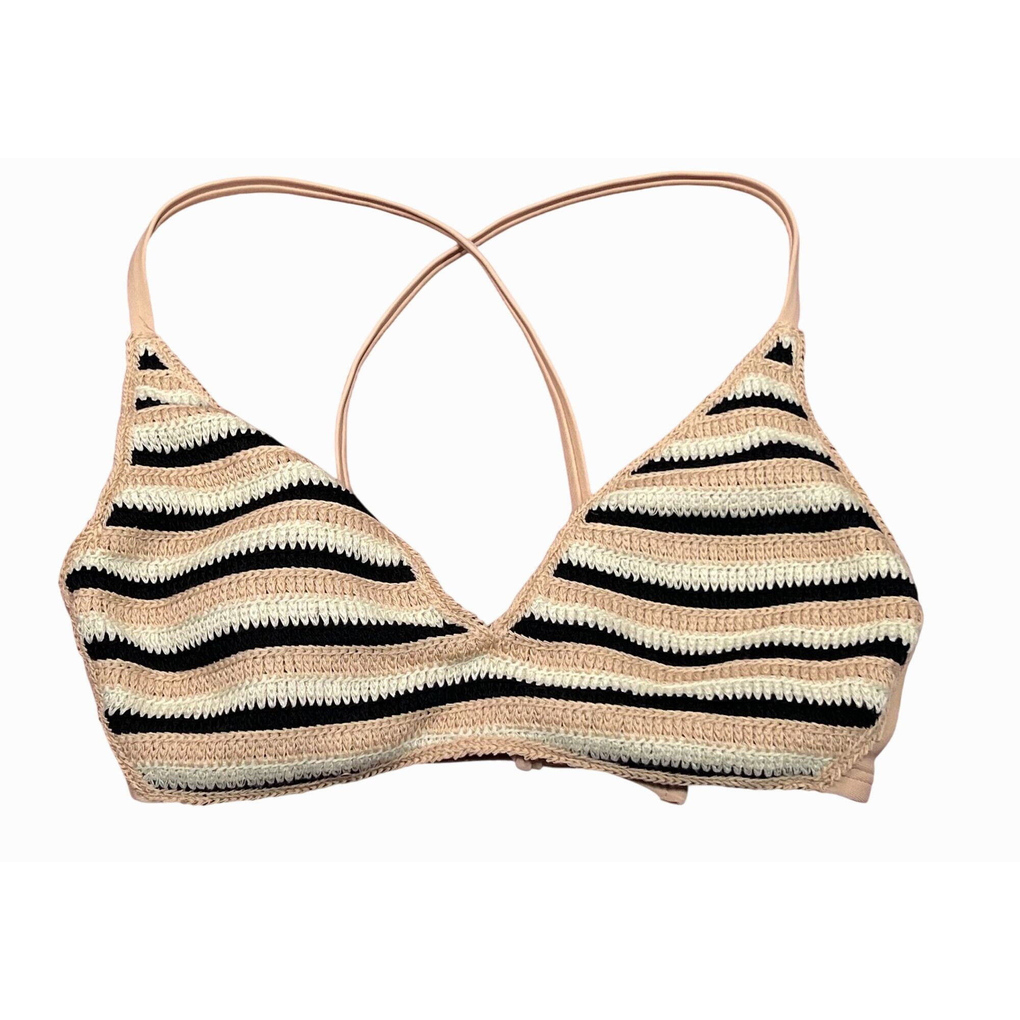 Other Wild Fable - Women's Stripe Crochet Bralette Bikini Top - Be Size ONE SIZE - 1 Thumbnail