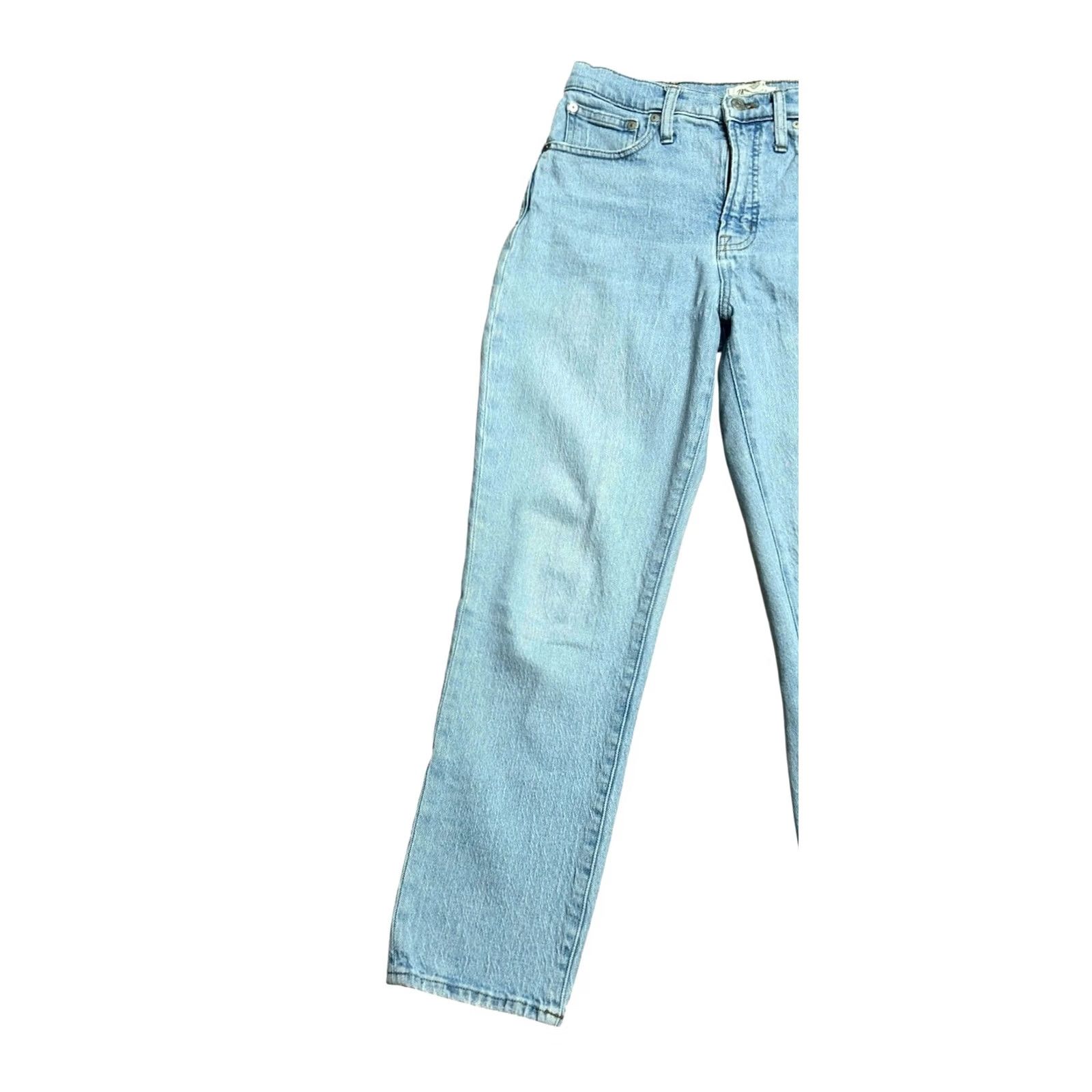 Madewell Madewell Jeans Women's 27 Blue Light Wash High Rise Straight Leg Vintage 90s Style Regular Fit 5-Pocket Denim Size 27" / US 4 / IT 40 - 2 Thumbnail
