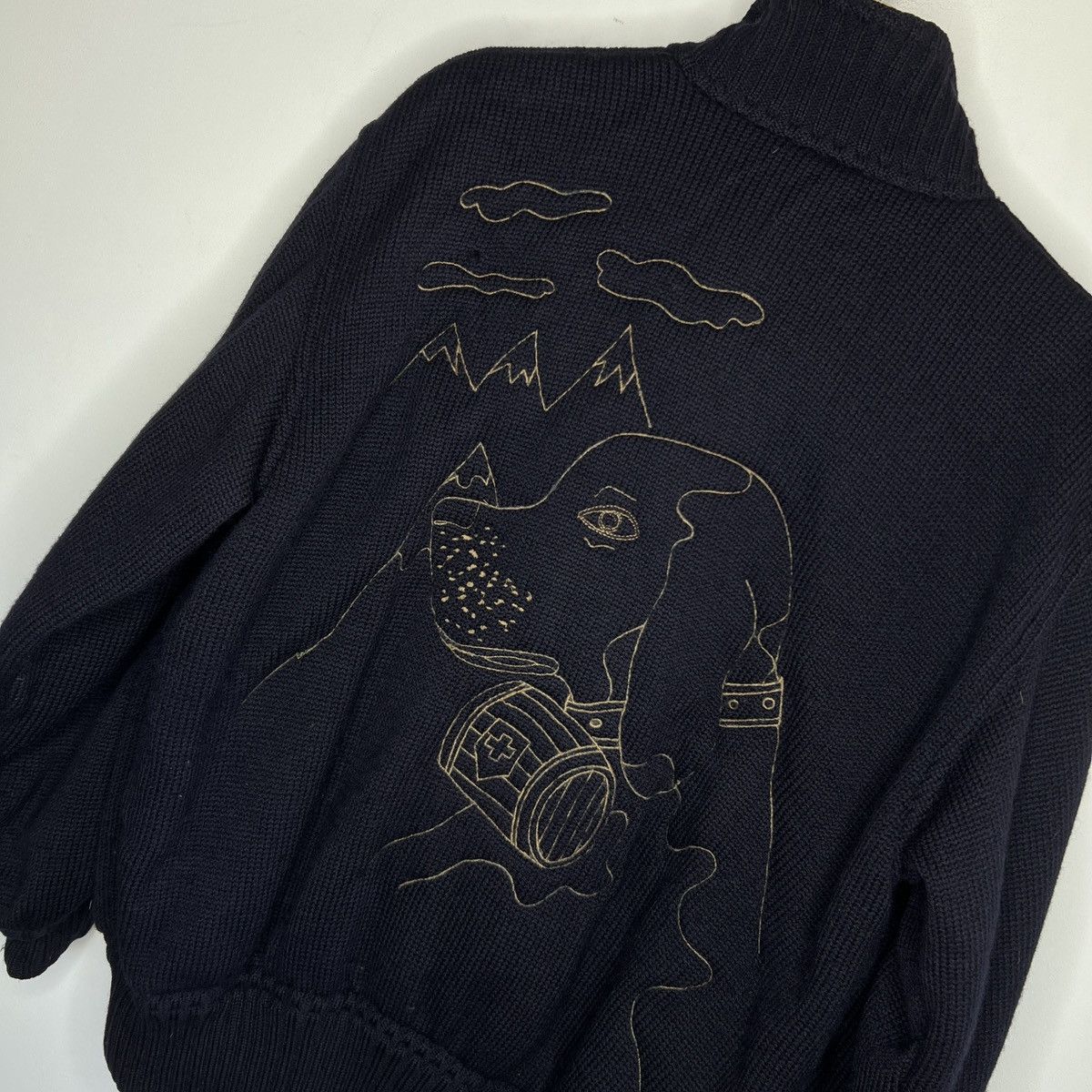 Iceberg × Jean Charles De Castelbajac JC de Castelbajac pour ICEBERG Vintage 80s Wool Navy Jacket Size US M / EU 48-50 / 2 - 10 Thumbnail