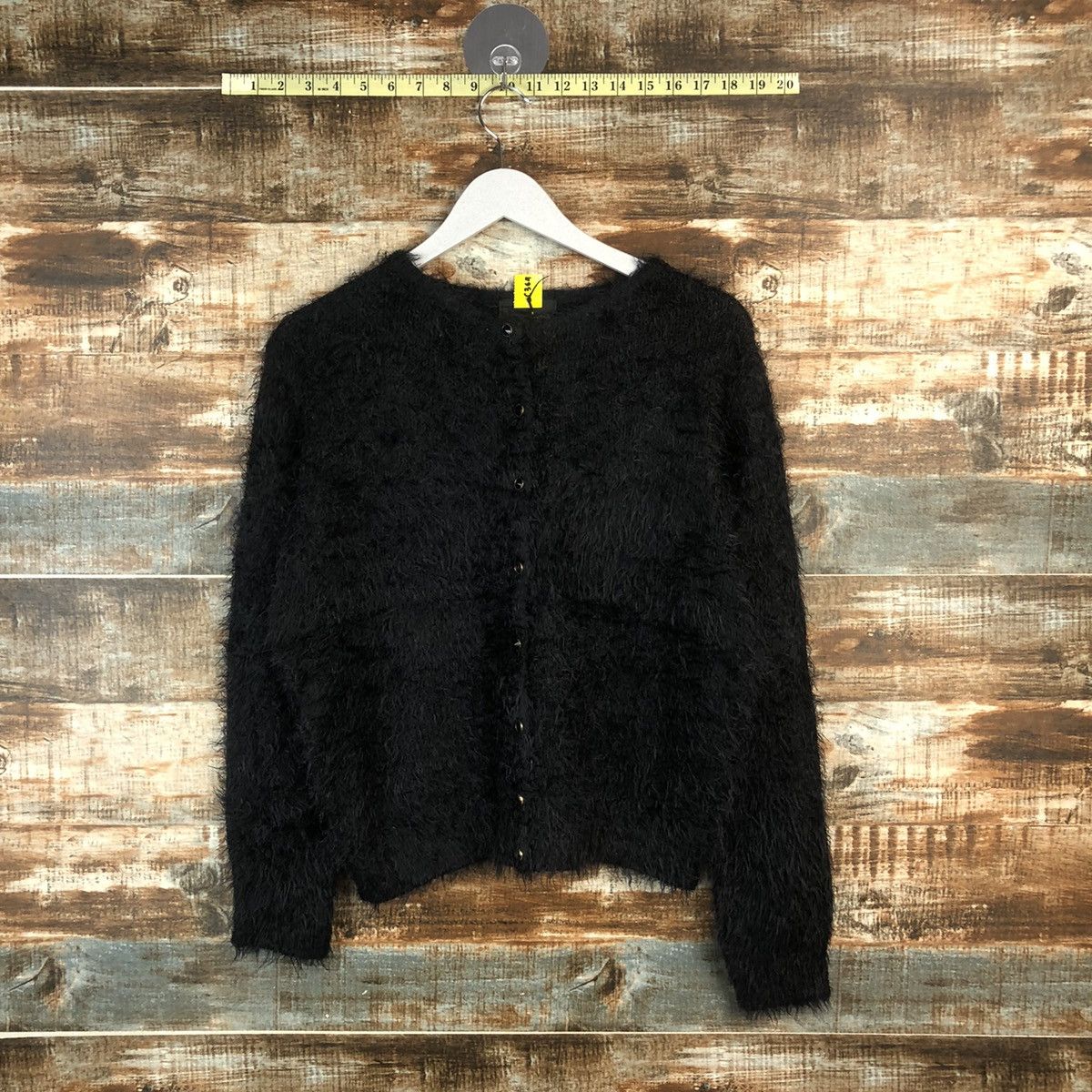 Japanese Brand DL HK Works London Black fur shaggy Mohair Knitwear #C364 Size M / US 6-8 / IT 42-44 - 1 Thumbnail