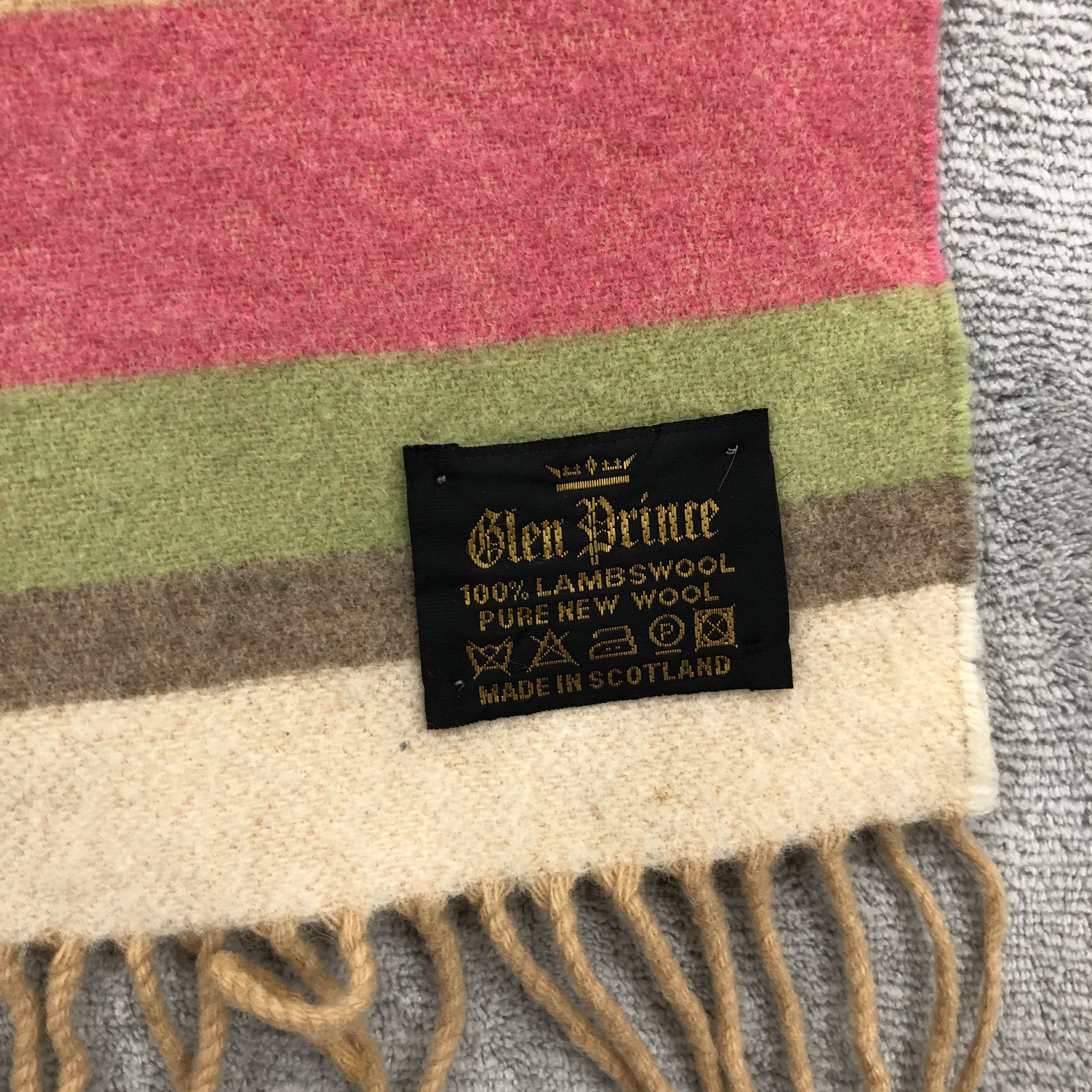 Designer Glen Prince Multicolor Lambswool Scarf Muffler Neck Scarf Size ONE SIZE - 4 Thumbnail
