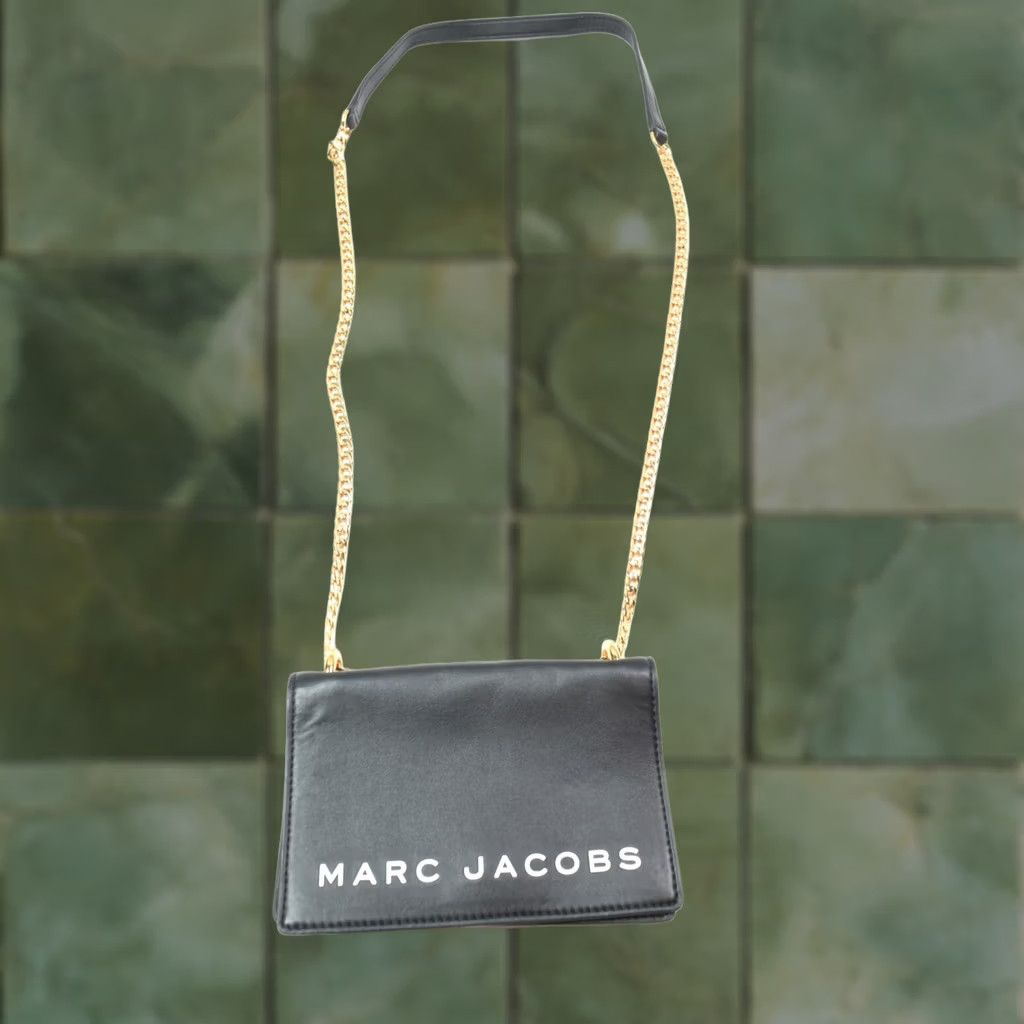 Marc Jacobs Marc Jacobs Shoulder Bag Mini Black Leather Gold Chain Essentials Womens Size ONE SIZE - 1 Thumbnail