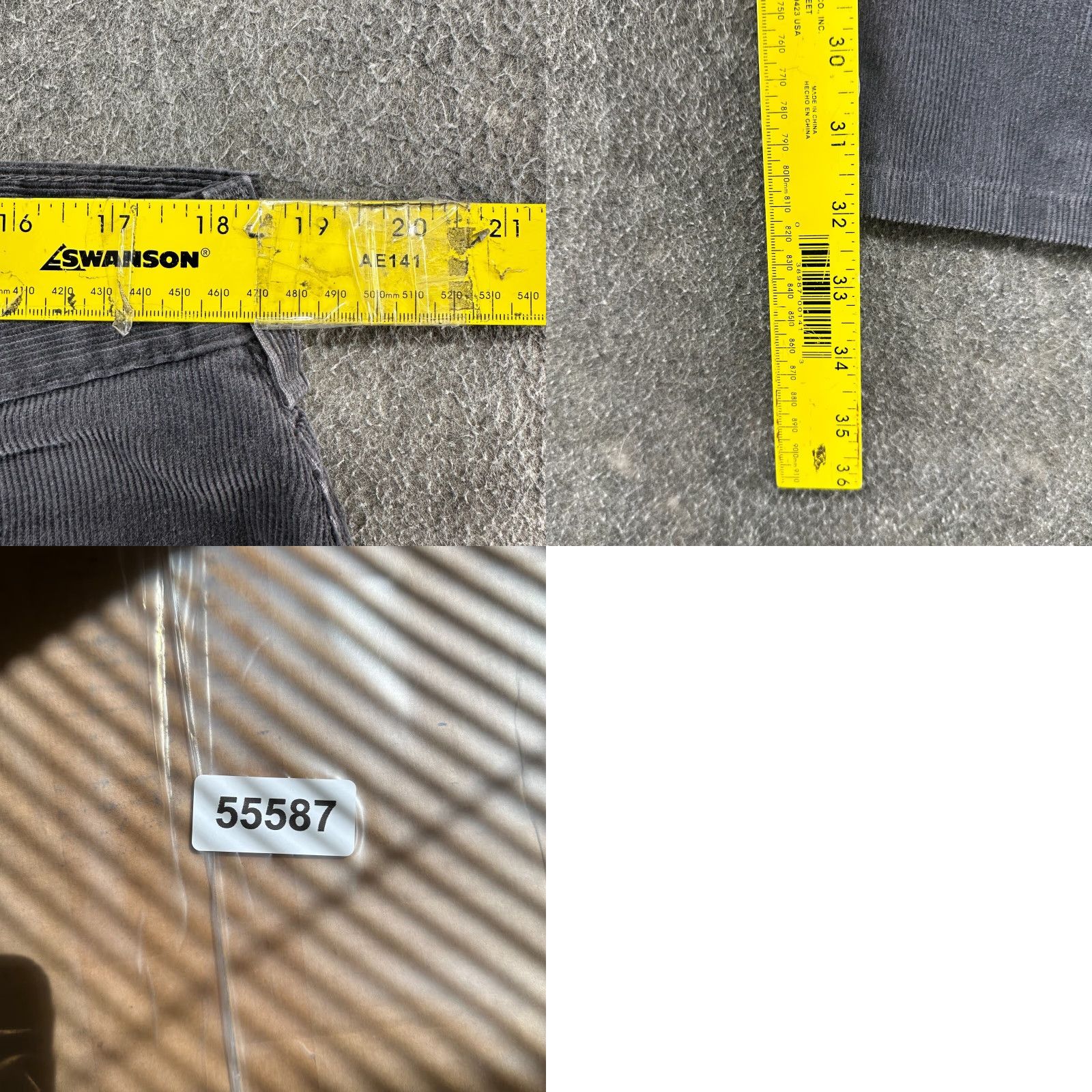 Levi's VINTAGE Levi's 569 Pants Mens 36x32 Gray Corduroy Straight Relaxed 5-Pocket Flat Front Baggy Y2K Casual, 500 Series, Levi's, 36x32, Gray, Men Size US 36 / EU 52 - 8 Thumbnail