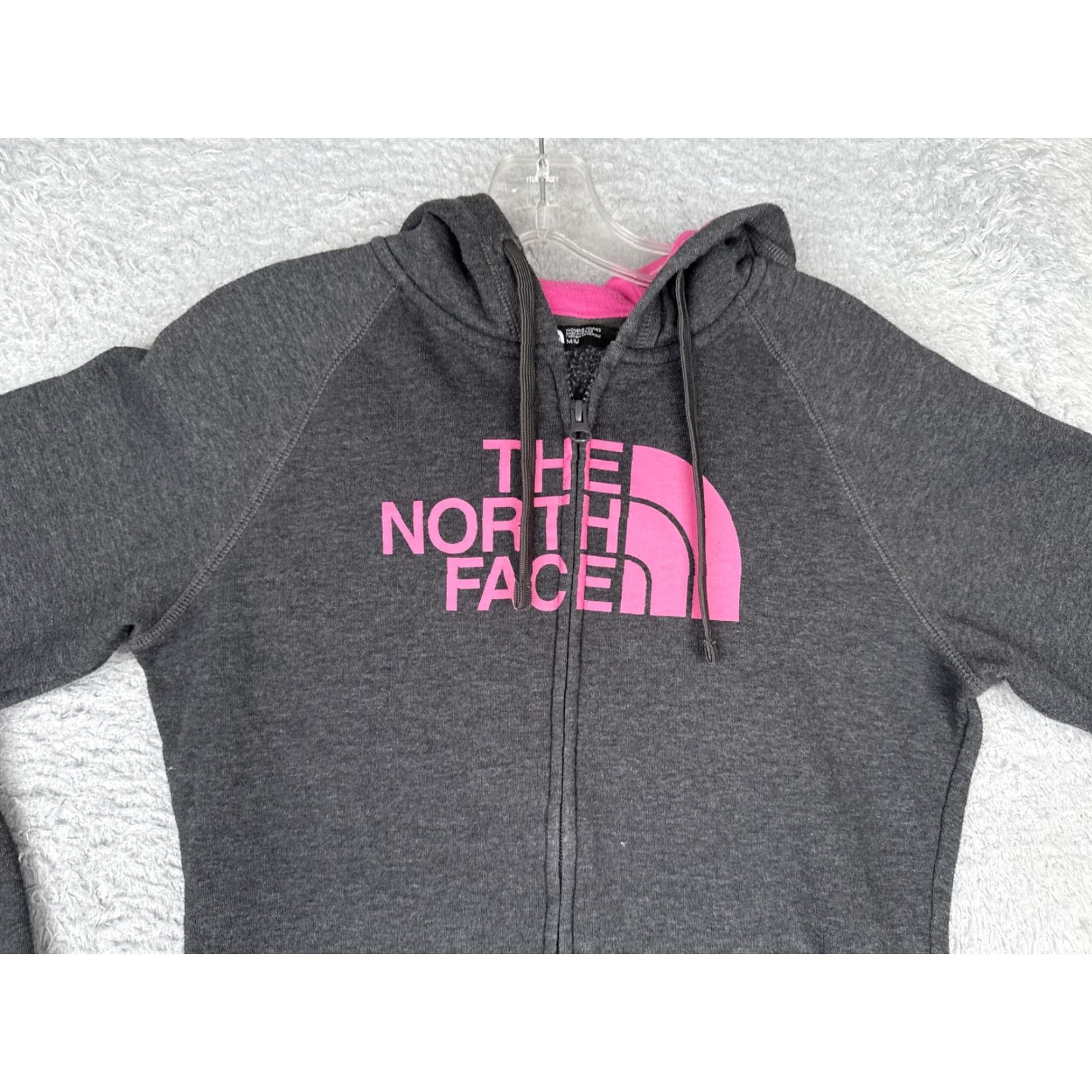 The North Face The North Face Hoodie Womens Medium Gray Pink Full Zip Logo Sweatshirt Jersey Outdoor Size M / US 6-8 / IT 42-44 - 4 Thumbnail