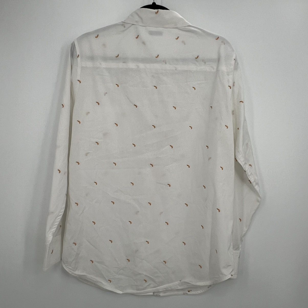 Equipment Equipment Femme White Fruit Banana Embroidered Button Shirt Size S / US 4 / IT 40 - 5 Thumbnail