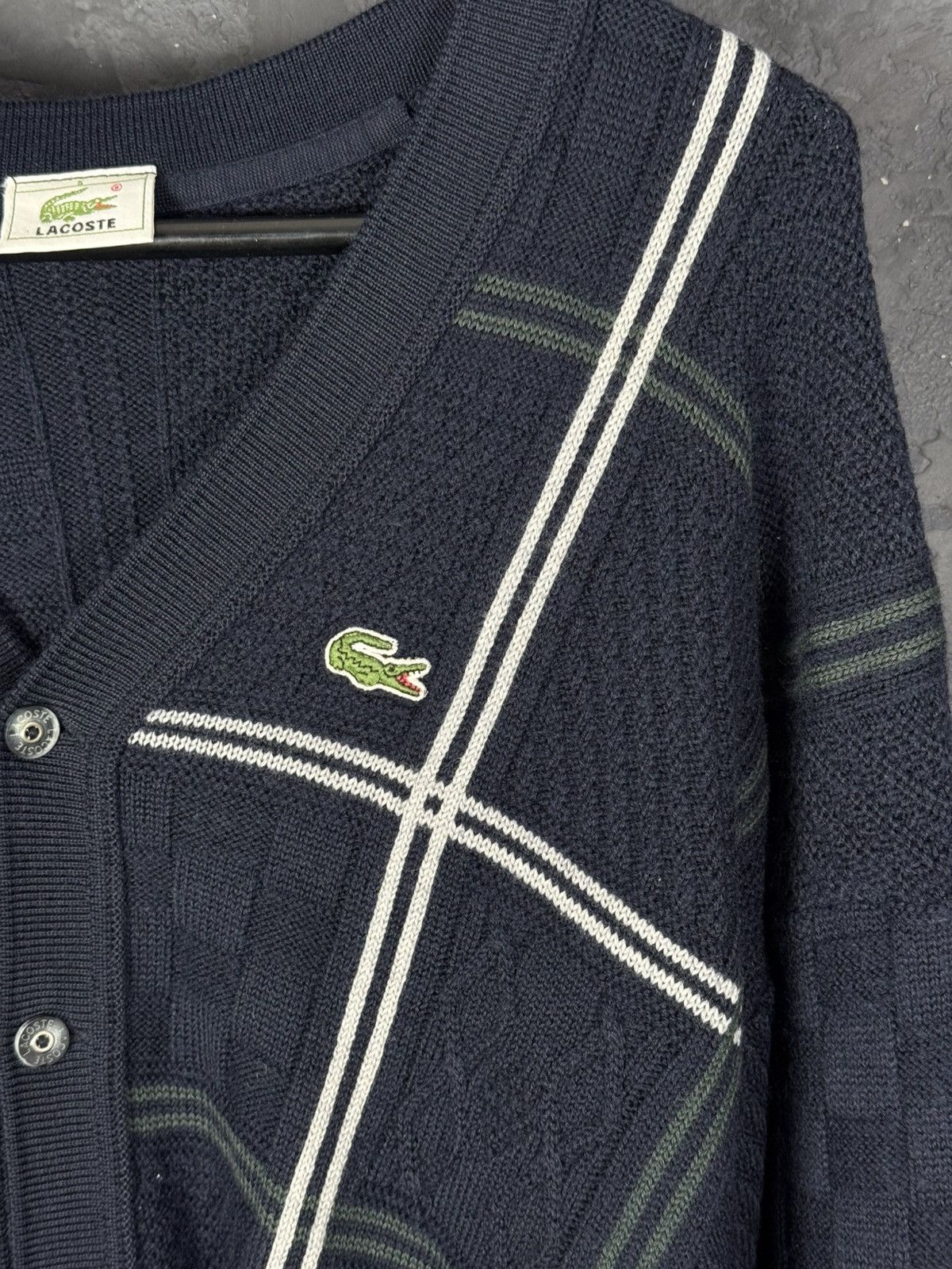 Lacoste Vintage 90s Lacoste Knit Cardigan Sweater Size US M / EU 48-50 / 2 - 6 Thumbnail