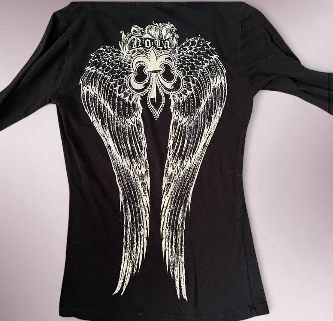 Other Vintage Goth Angel Wings Shirt Size S / US 4 / IT 40 - 2 Thumbnail
