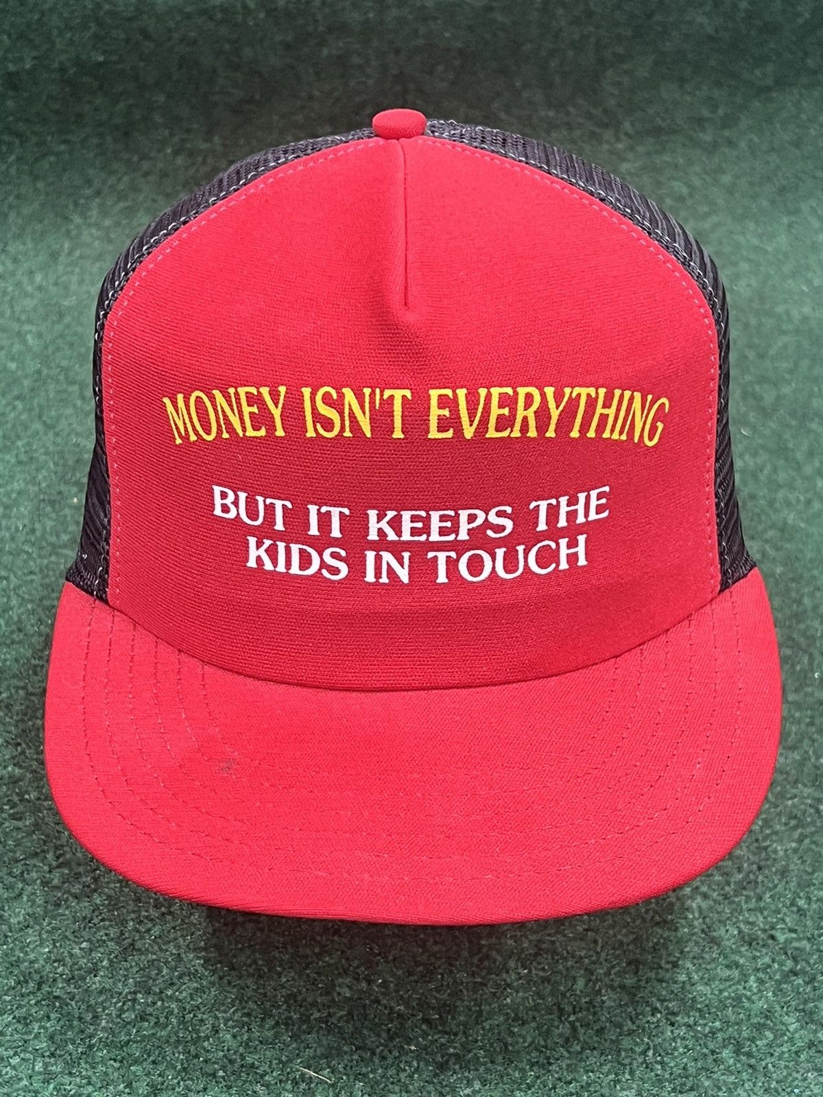 Vintage Vintage 80s Money Isnt Everything Trucker Hat Size ONE SIZE - 1 Thumbnail