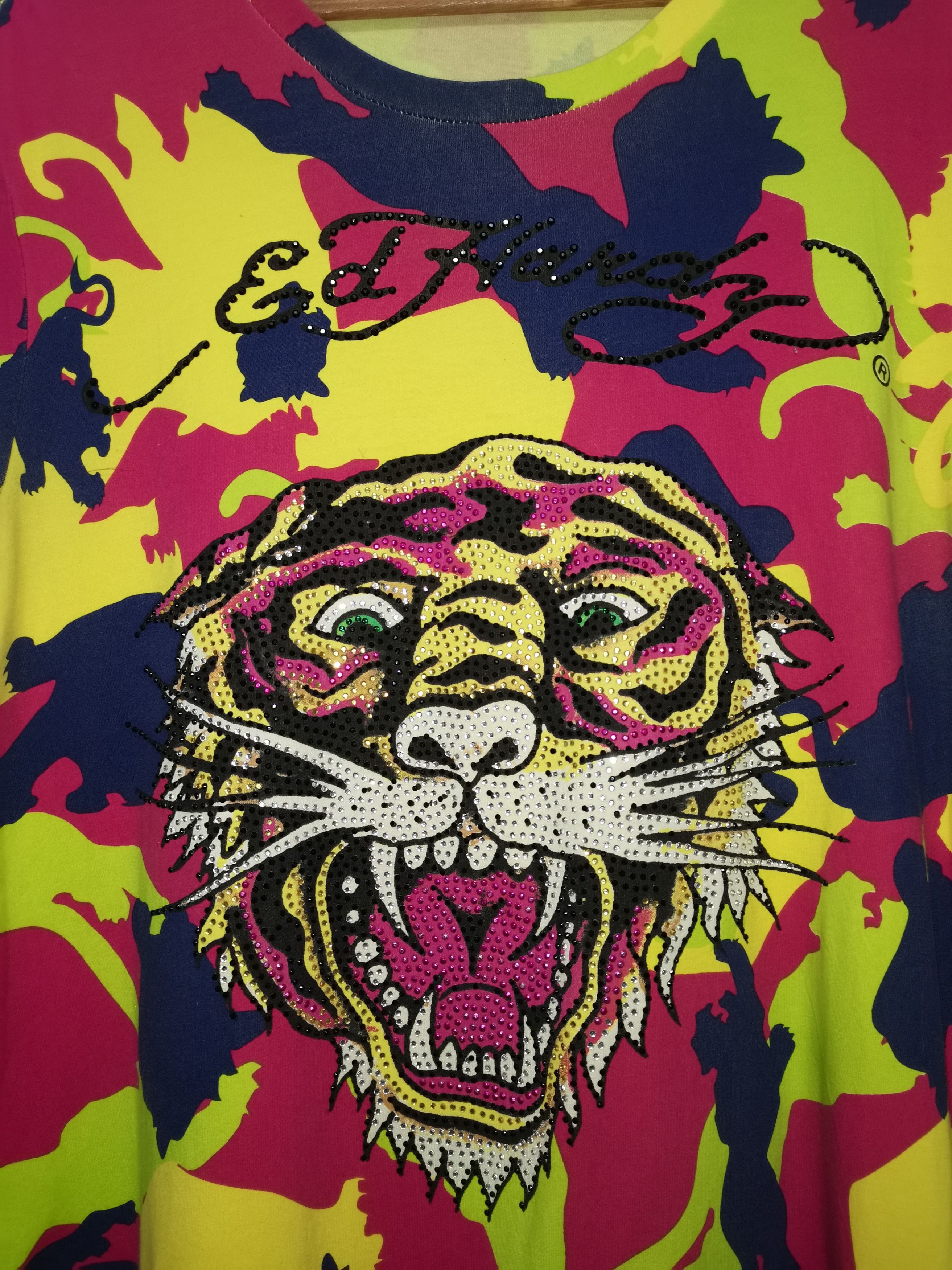 Christian Audigier × Ed Hardy Ed hardy shirt rare all over print Design front and back Size US XL / EU 56 / 4 - 2 Thumbnail