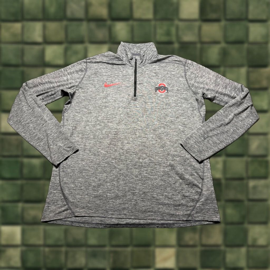 Nike VINTAGE Nike Dri-FIT Ohio State Buckeyes 1/4 Zip Mens XL Sweatshirt Team Wear Size US XL / EU 56 / 4 - 1 Thumbnail