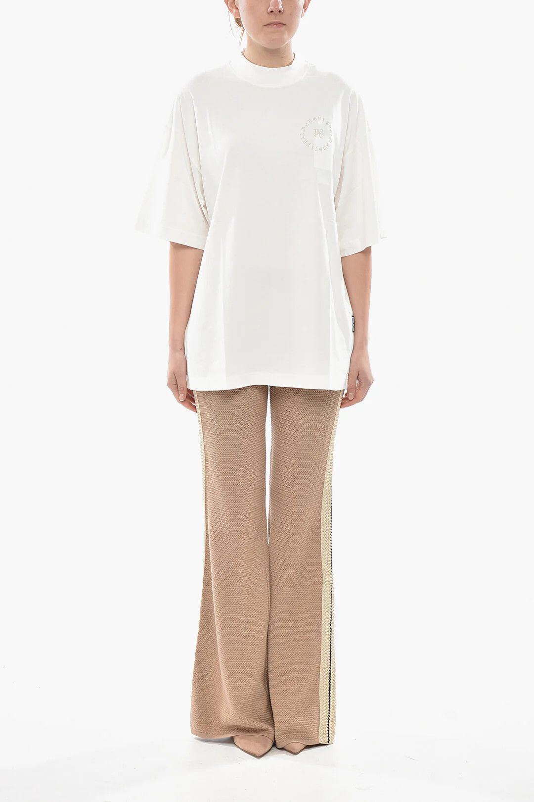 Palm Angels og1mm0326 Cotton Loose Fit T-Shirt in White Size XL / US 12-14 / IT 48-50 - 3 Thumbnail