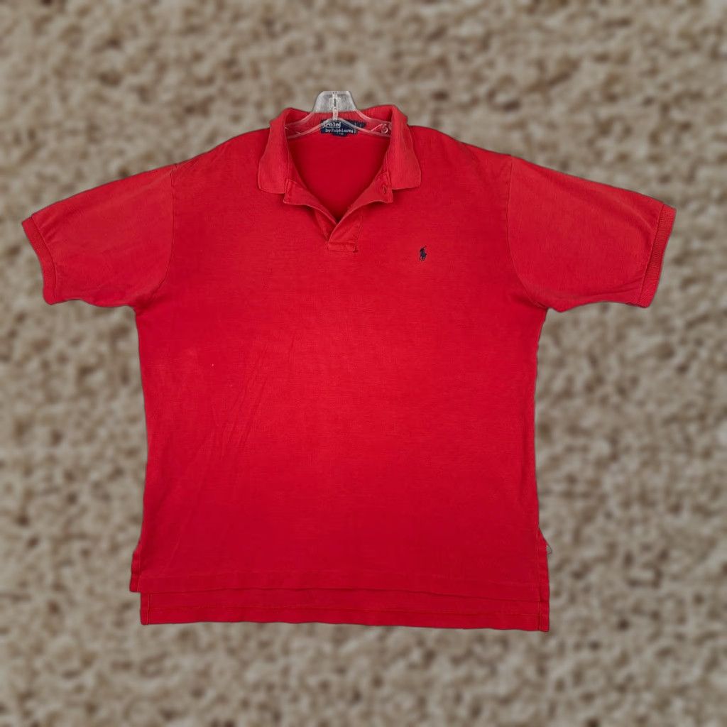Ralph Lauren VINTAGE Ralph Lauren Shirt Men L Red Polo 100% Cotton Short Sleeve Mens Sports Modern Size US L / EU 52-54 / 3 - 1 Thumbnail