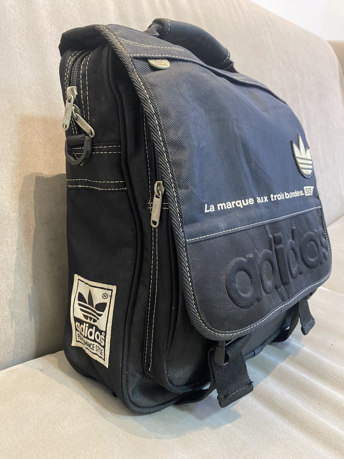 Adidas Vintage Adidas Ace Trefoil Backpack Bag Size ONE SIZE - 3 Thumbnail