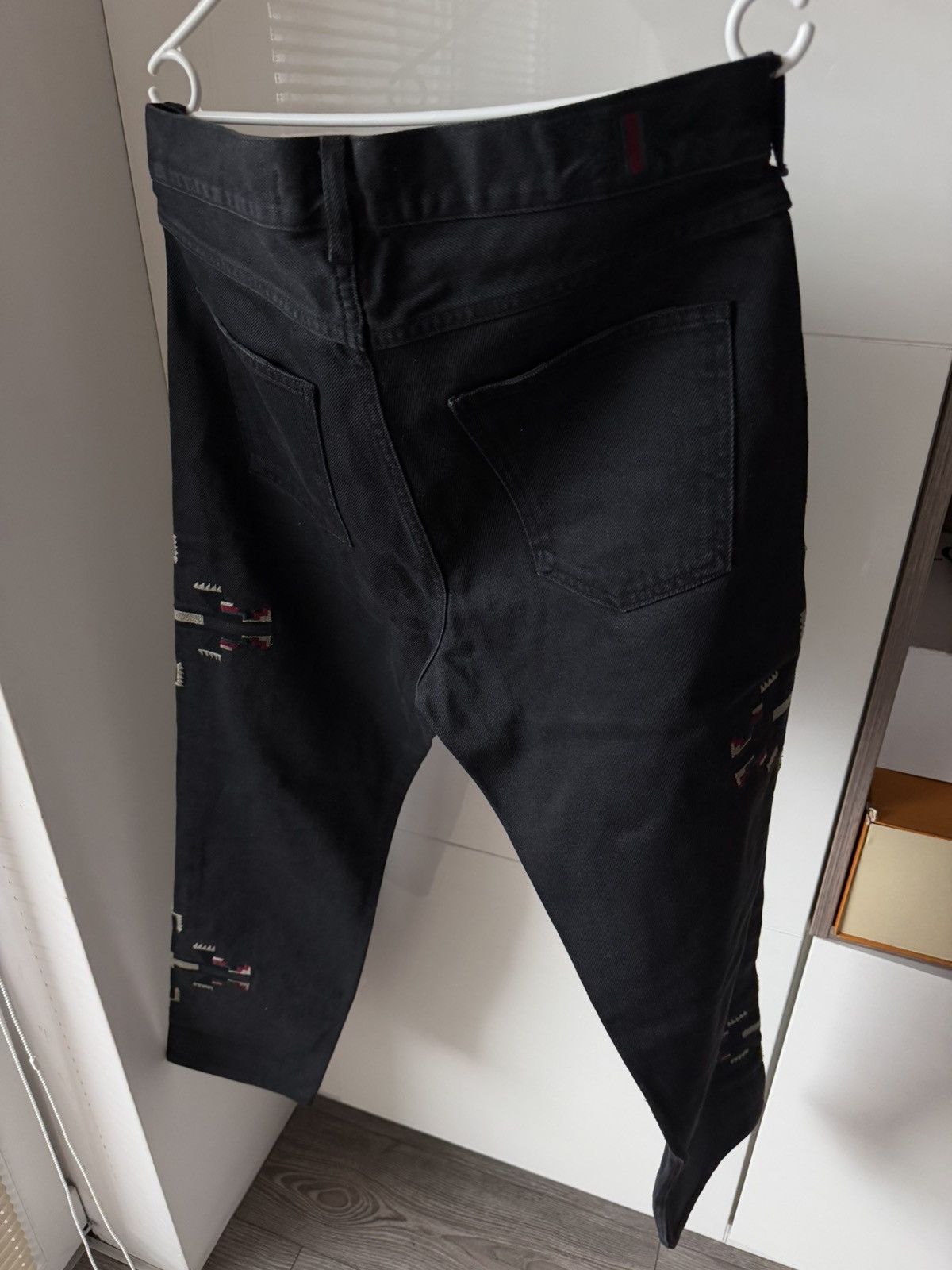 Isabel Marant Isabel Marant x H&M Embroidered Western Black Denim Jeans Size US 33 - 6 Thumbnail
