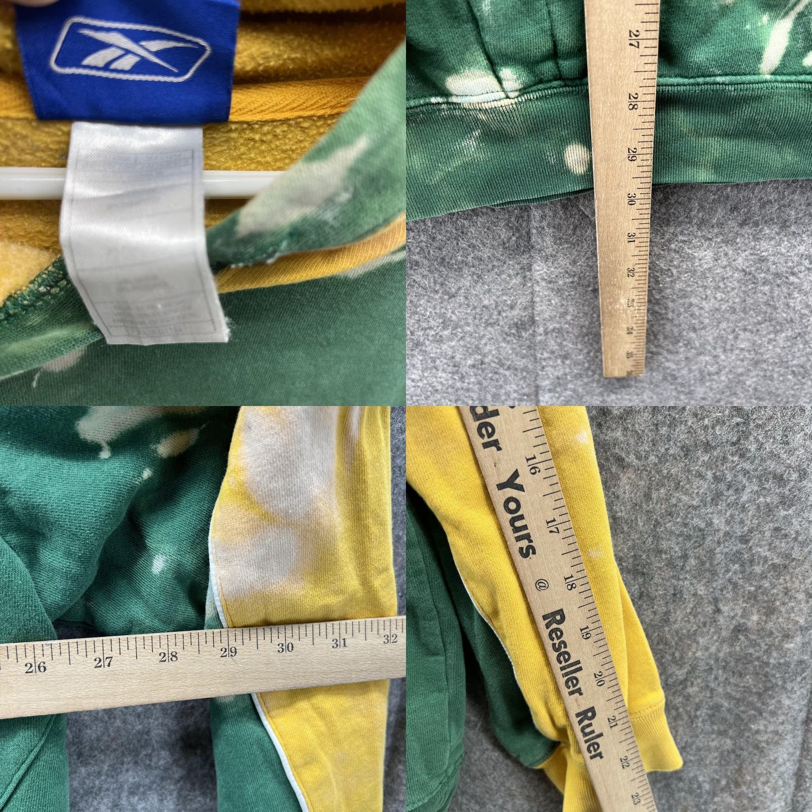 Reebok VINTAGE Reebok Green Bay Packers Sweater Men XL Hooded Jacket NFL Green Logo Pullover Knit Fleece Casual Winter/Fall/Spring/Summer Mens Size US XL / EU 56 / 4 - 8 Thumbnail