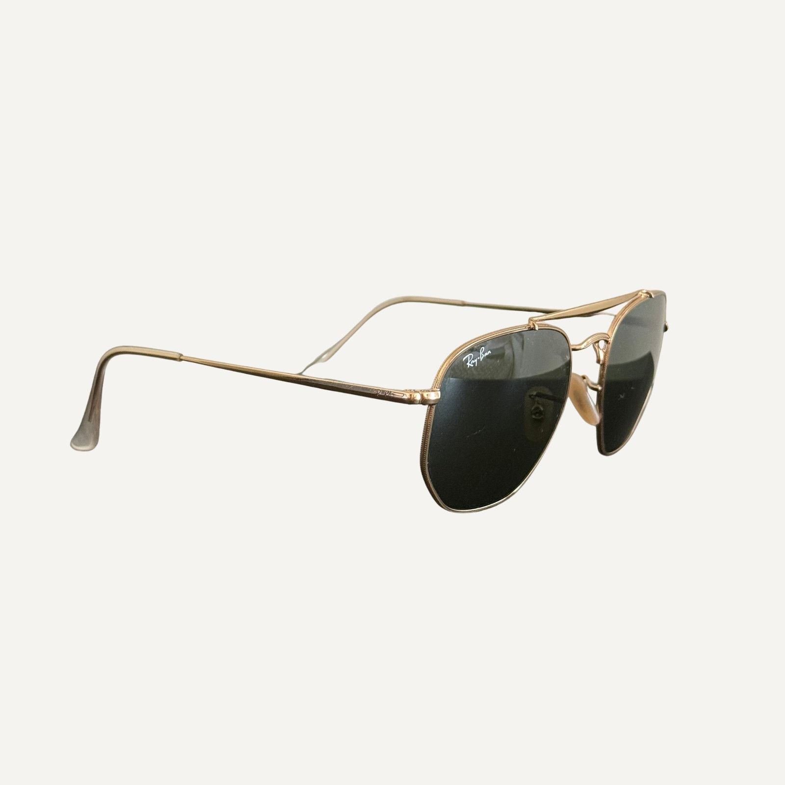 RayBan Unisex - Ray-Ban Classic Hexagon Flat Lenses Sunglasses Gold Size ONE SIZE - 1 Thumbnail