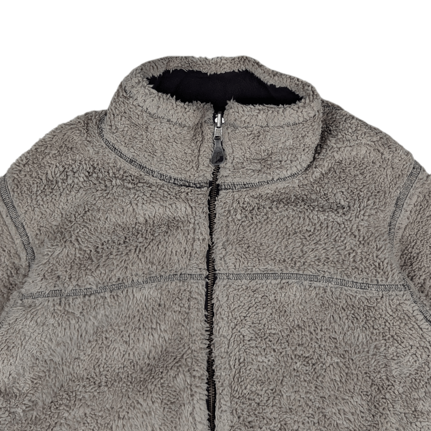 Uniqlo UNIQLO Reversible Brown Grey Fluffy Fleece Jacket Size US M / EU 48-50 / 2 - 12 Thumbnail