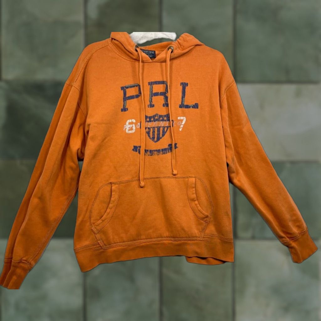 Polo Ralph Lauren Polo Ralph Lauren Hoodie Polo Jeans Co Orange Long Sleeve Vintage Mens Medium Size US M / EU 48-50 / 2 - 1 Thumbnail