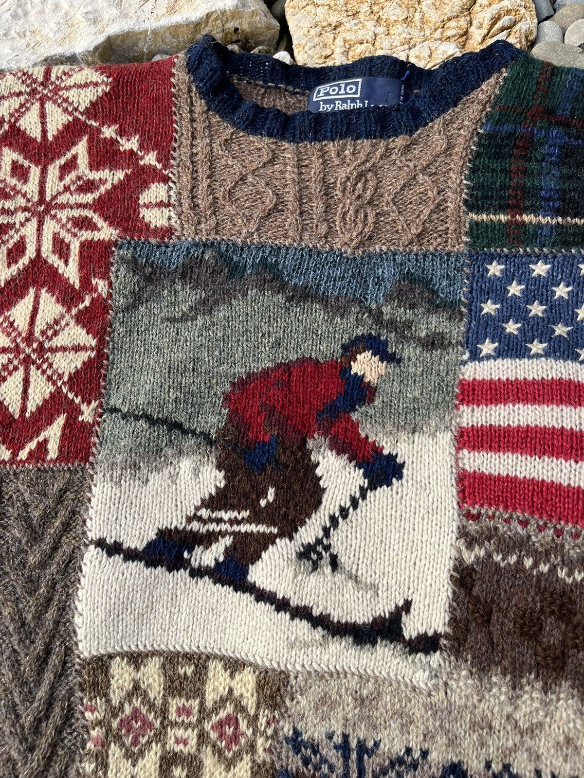 Ralph Lauren Vintage Polo Ralph Lauren 90s sweater hand knit ski kanye Size US L / EU 52-54 / 3 - 15 Thumbnail