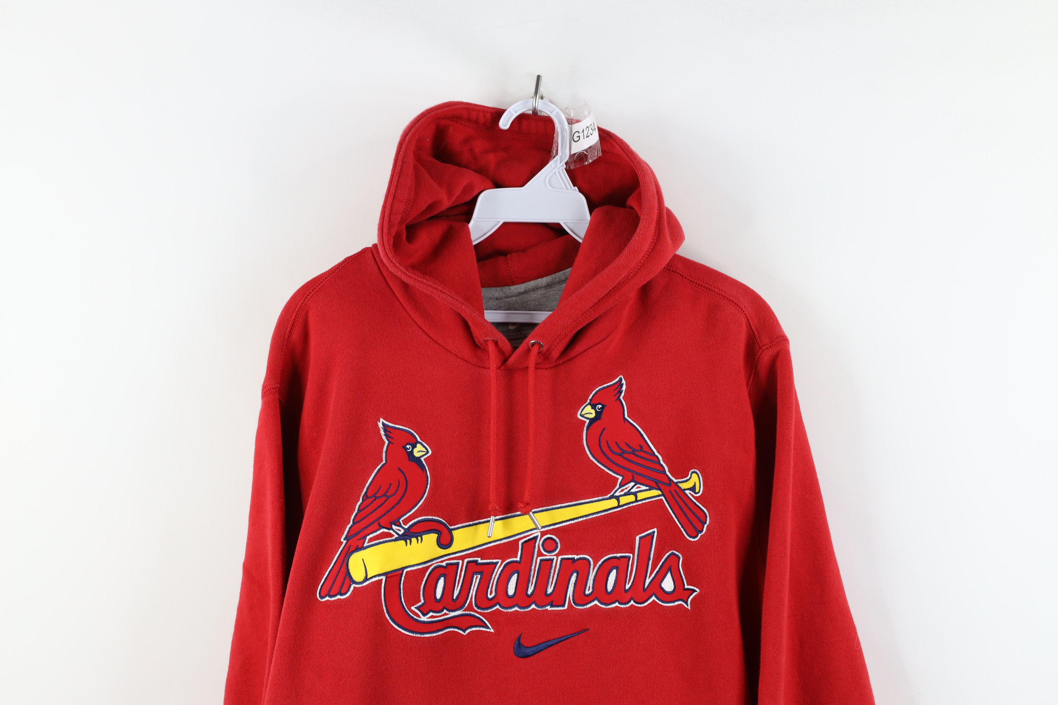 Nike Vintage Nike Swoosh St Louis Cardinals Baseball Hoodie Size US L / EU 52-54 / 3 - 2 Thumbnail
