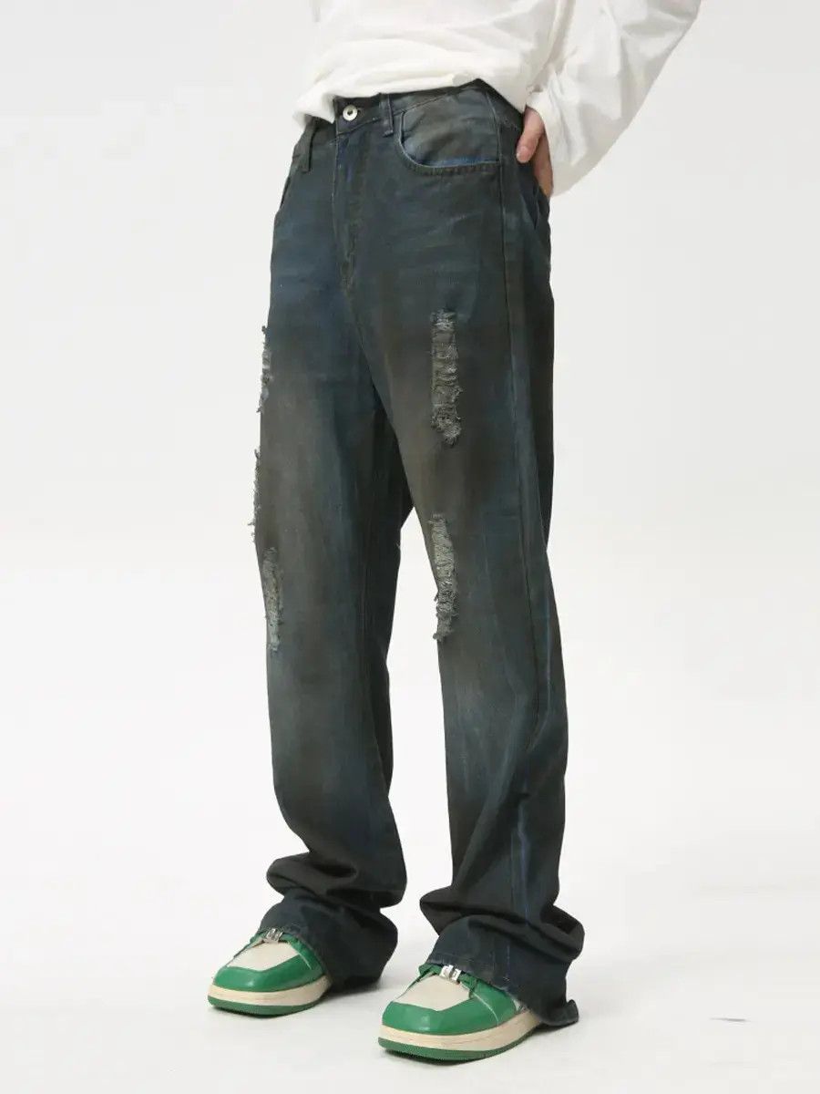 Japanese Brand Retro loose high street micro flared jeans Size US 32 / EU 48 - 6 Thumbnail