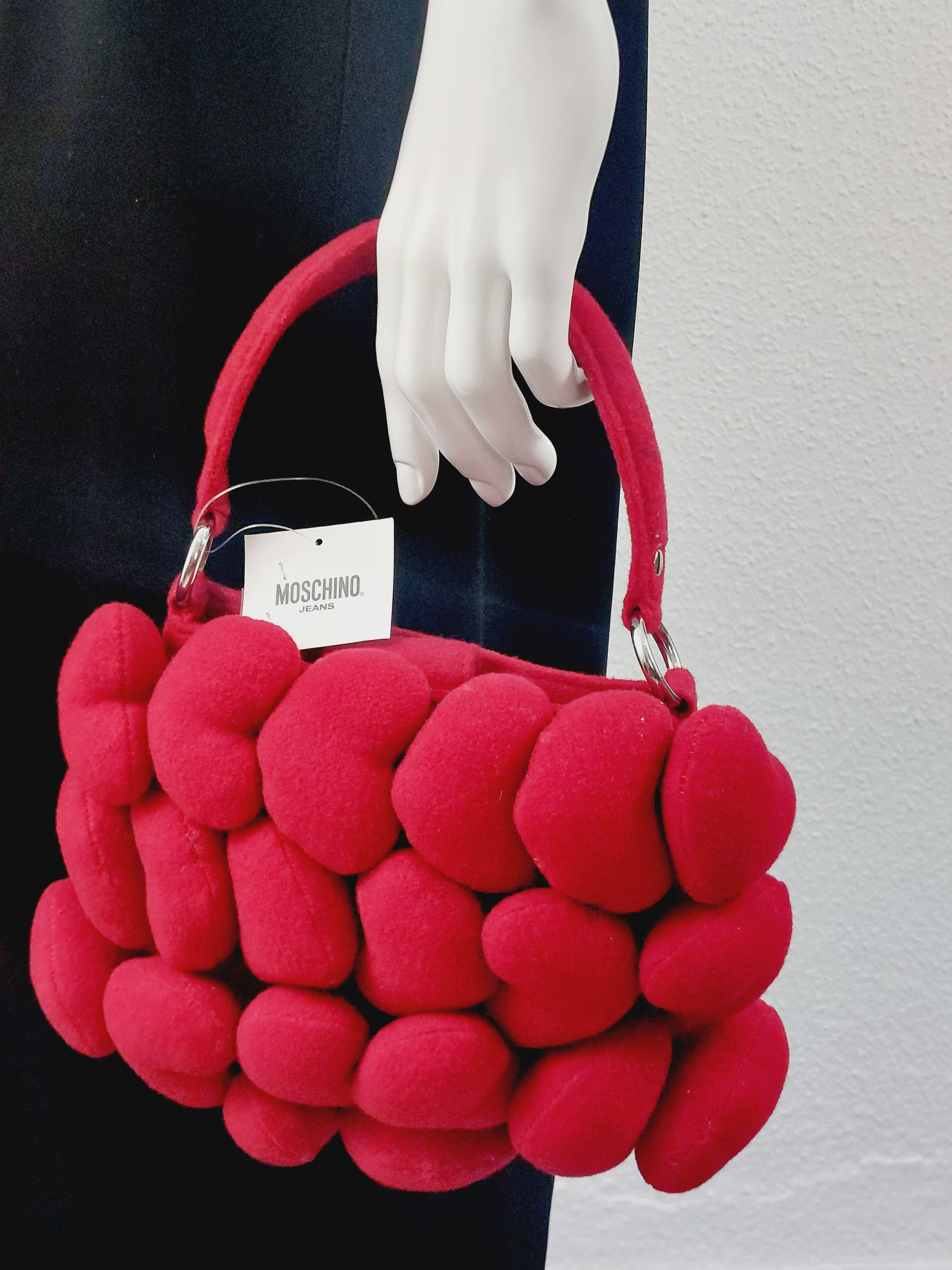 Moschino Moschino Heart Red Plush Love Toy Hand Shoulder Bag Size ONE SIZE - 3 Thumbnail