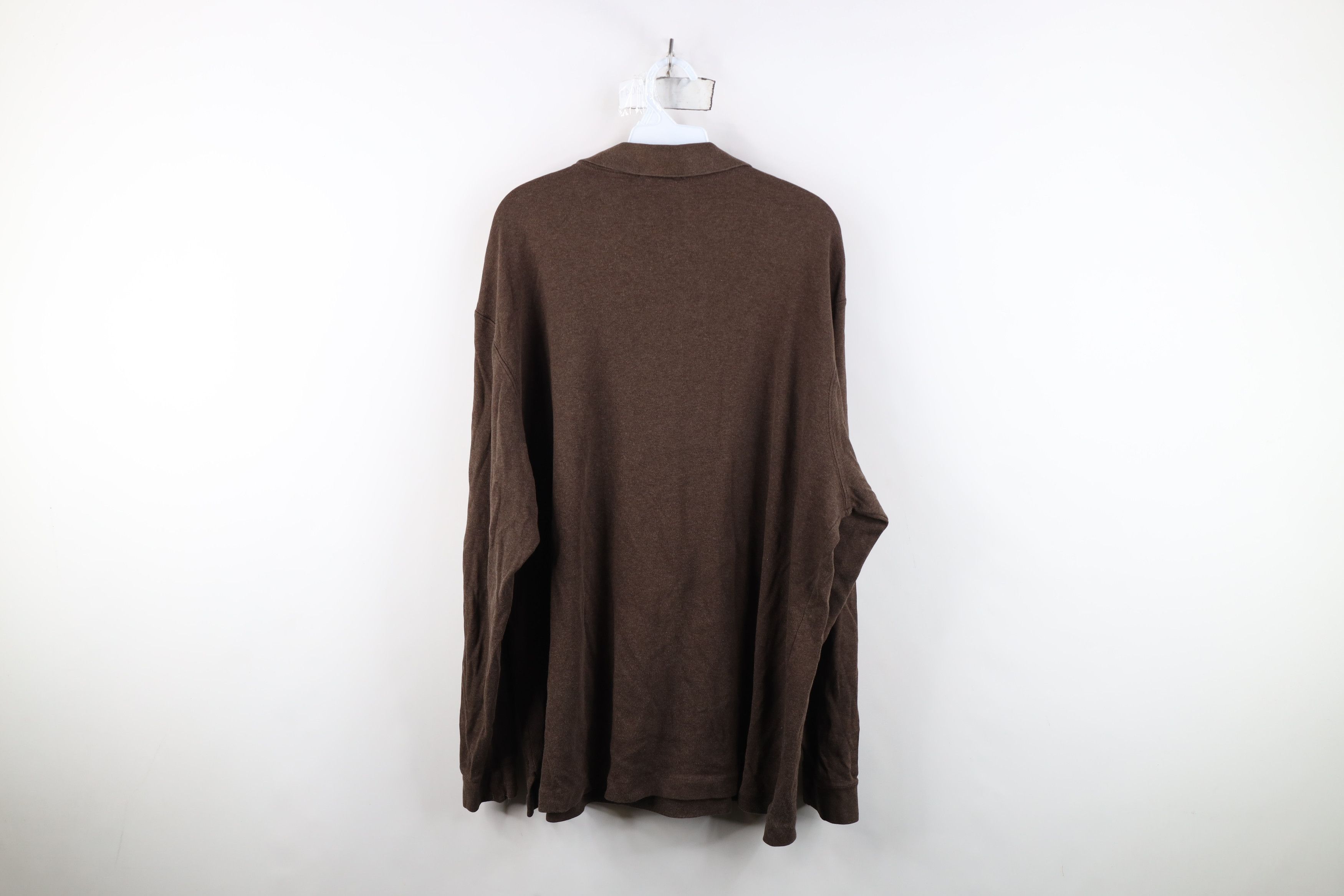 Lands' End Vintage Lands End Cotton Long Sleeve Rugby Polo Shirt Brown Size US XXL / EU 58 / 5 - 12 Thumbnail