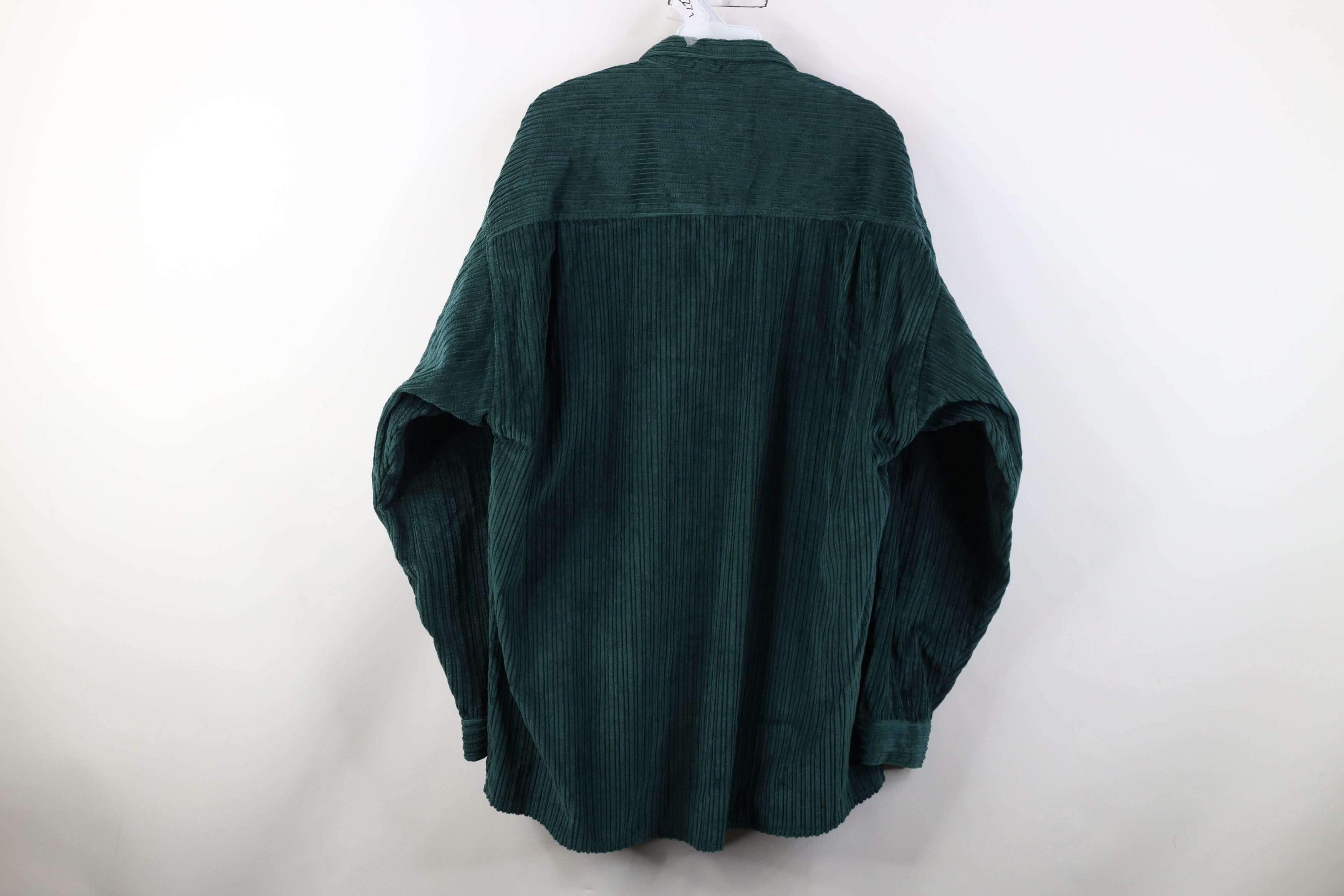 Vintage Deadstock Vintage 90s Streetwear Collared Button Shirt Green Size US XL / EU 56 / 4 - 12 Thumbnail