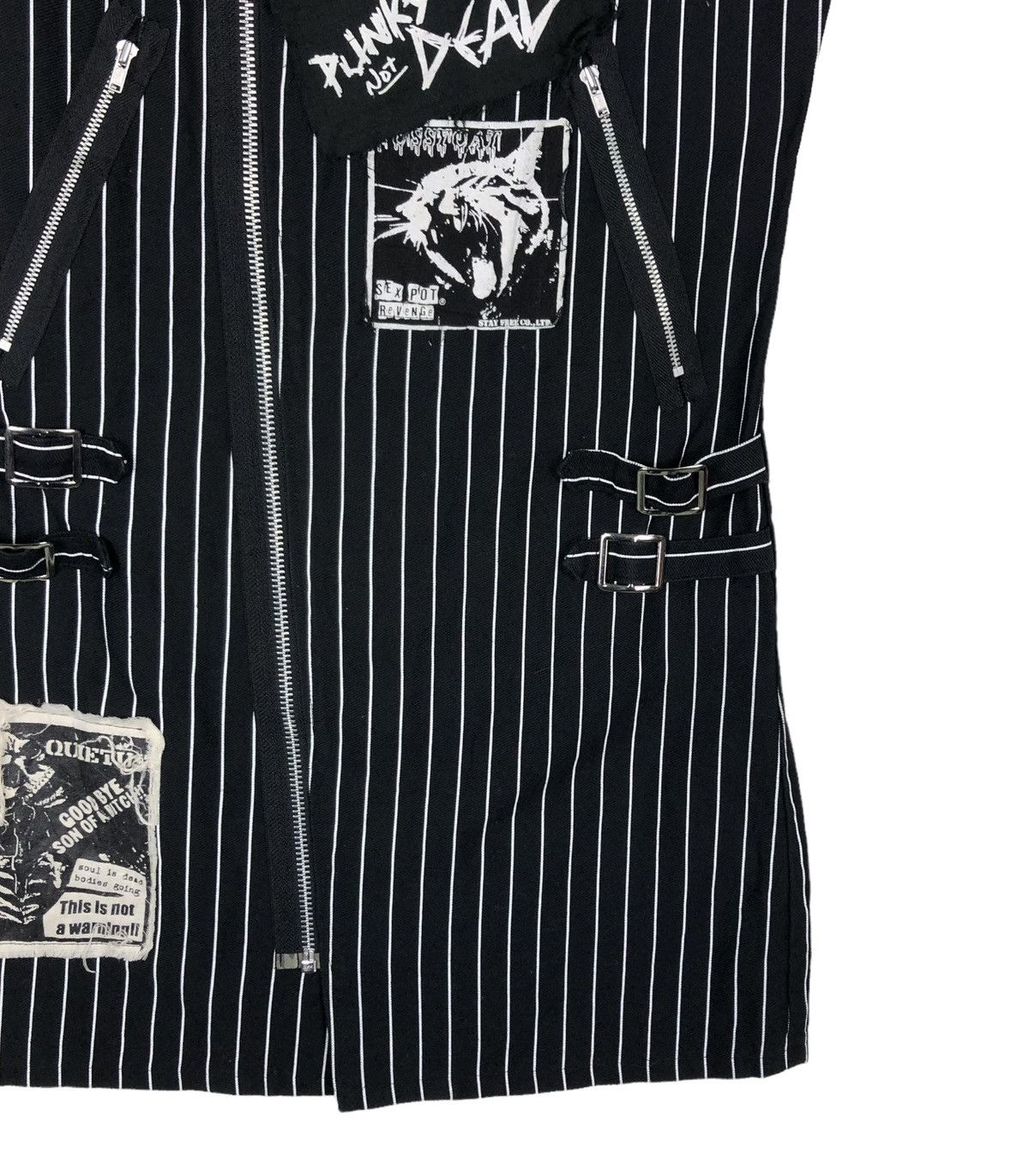 Japanese Brand BIKER TANKTOP SEX POT REVENGE FOR THE PUNK STRIPE PARACHUTE Size US M / EU 48-50 / 2 - 5 Thumbnail