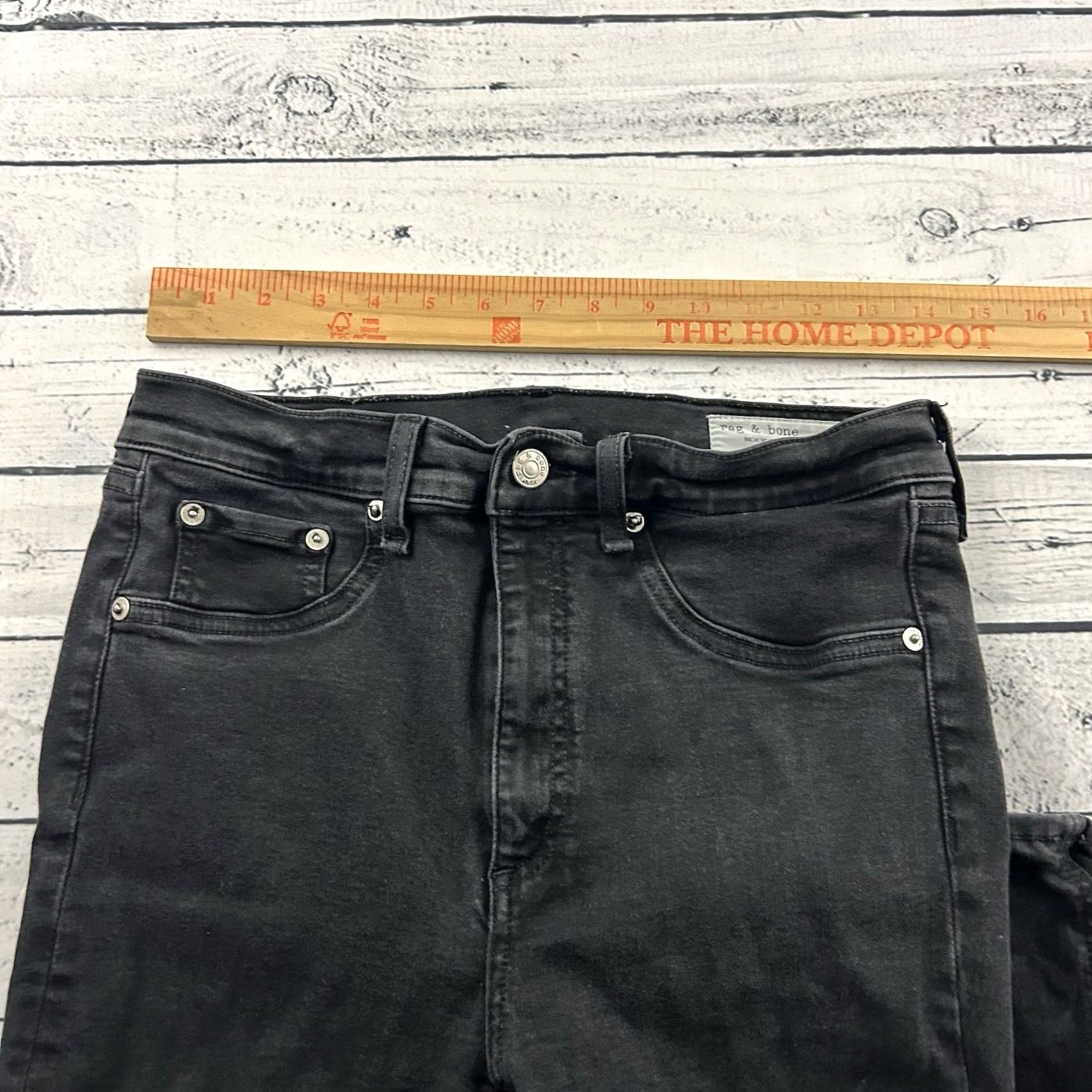 Rag & Bone rag & bone High Rise Skinny Black Wash Denim Jeans Women's 30 Jeans Clothing Women Black 30 Skinny Rag & Bone Size 30" / US 8 / IT 44 - 5 Thumbnail