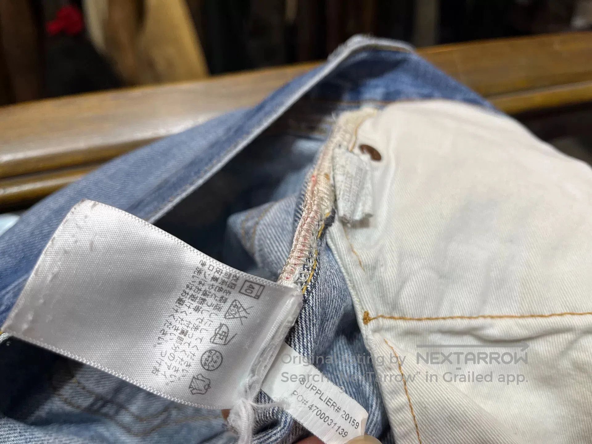 RRL Ralph Lauren distressed rrl blue denim jeans for men. Size US 29 - 7 Thumbnail