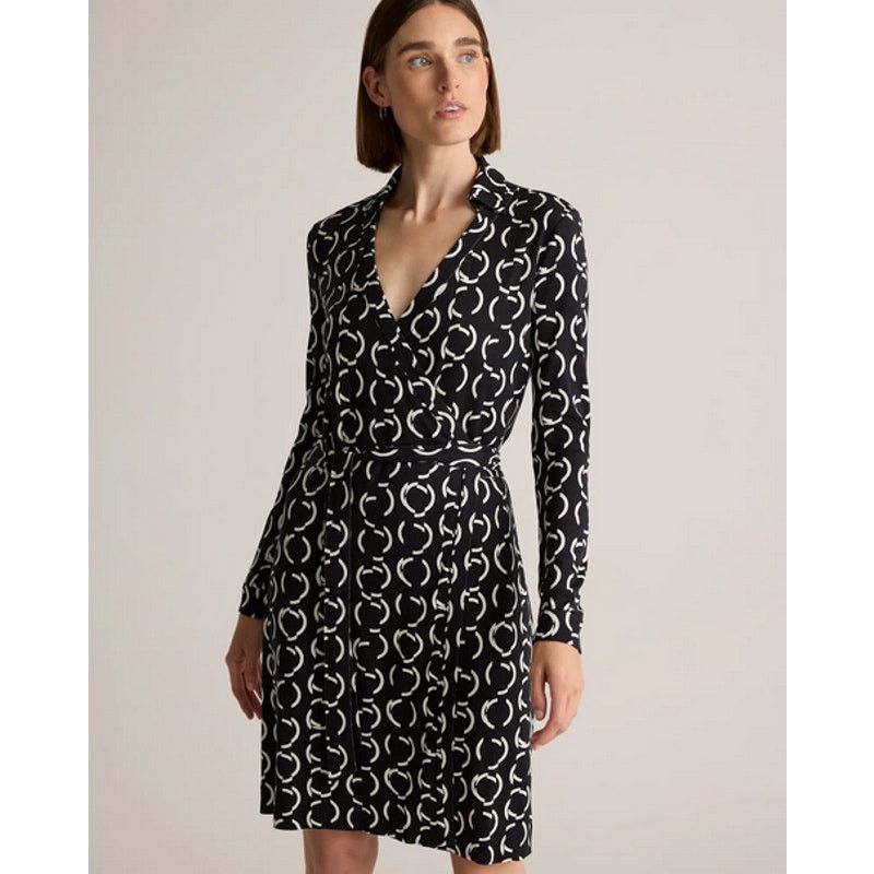 Quince 100% Silk Jersey Mini Wrap Dress Size M NWT