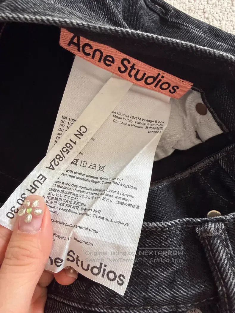 Acne Studios Acne Studios Black Washed Denim Jeans Size US 30 / EU 46 - 2 Thumbnail