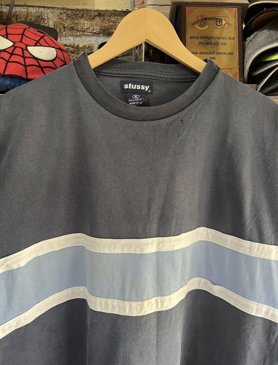 Stussy 🔥Vintage Stussy Centre Stripe Made In Usa Size US XL / EU 56 / 4 - 7 Thumbnail