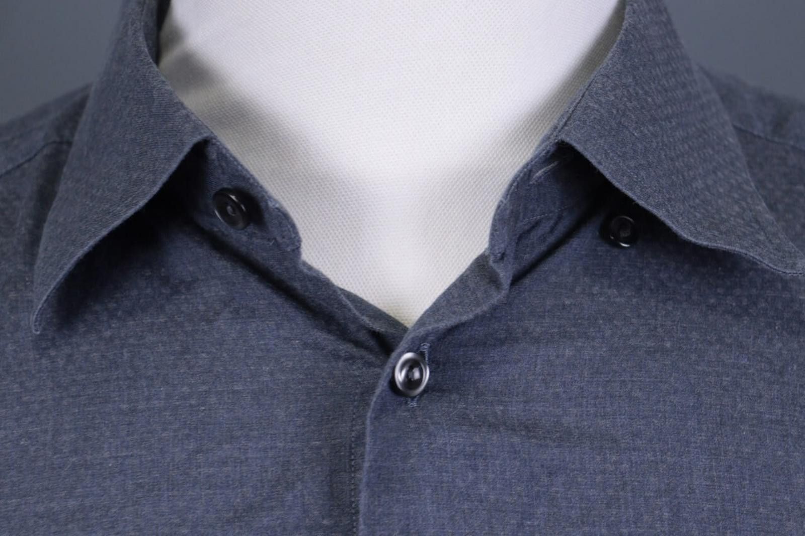 Eton Eton Slim Fit Blue Fine Twill Dress Shirt 42 / 17 / L Size US M / EU 48-50 / 2 - 3 Thumbnail
