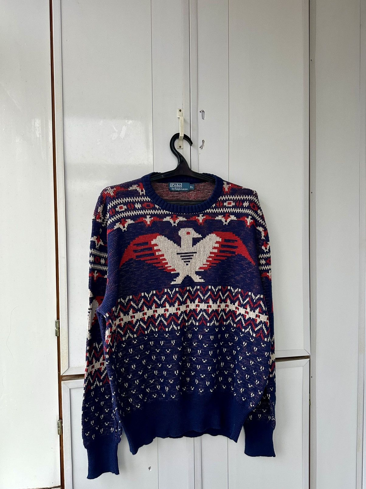 Polo Ralph Lauren Vintage Polo Ralph Lauren Sweater Aztec Style Size US XL / EU 56 / 4 - 2 Thumbnail