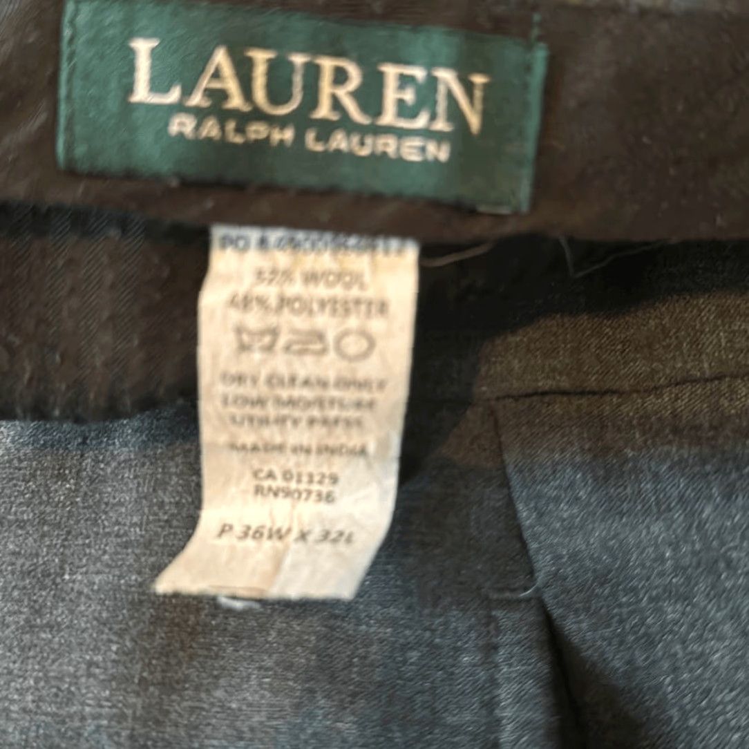 Ralph Lauren Lauren Ralph Lauren Mens Pants Wool Blend Gray 36x32 Dress Size US 36 / EU 52 - 5 Thumbnail