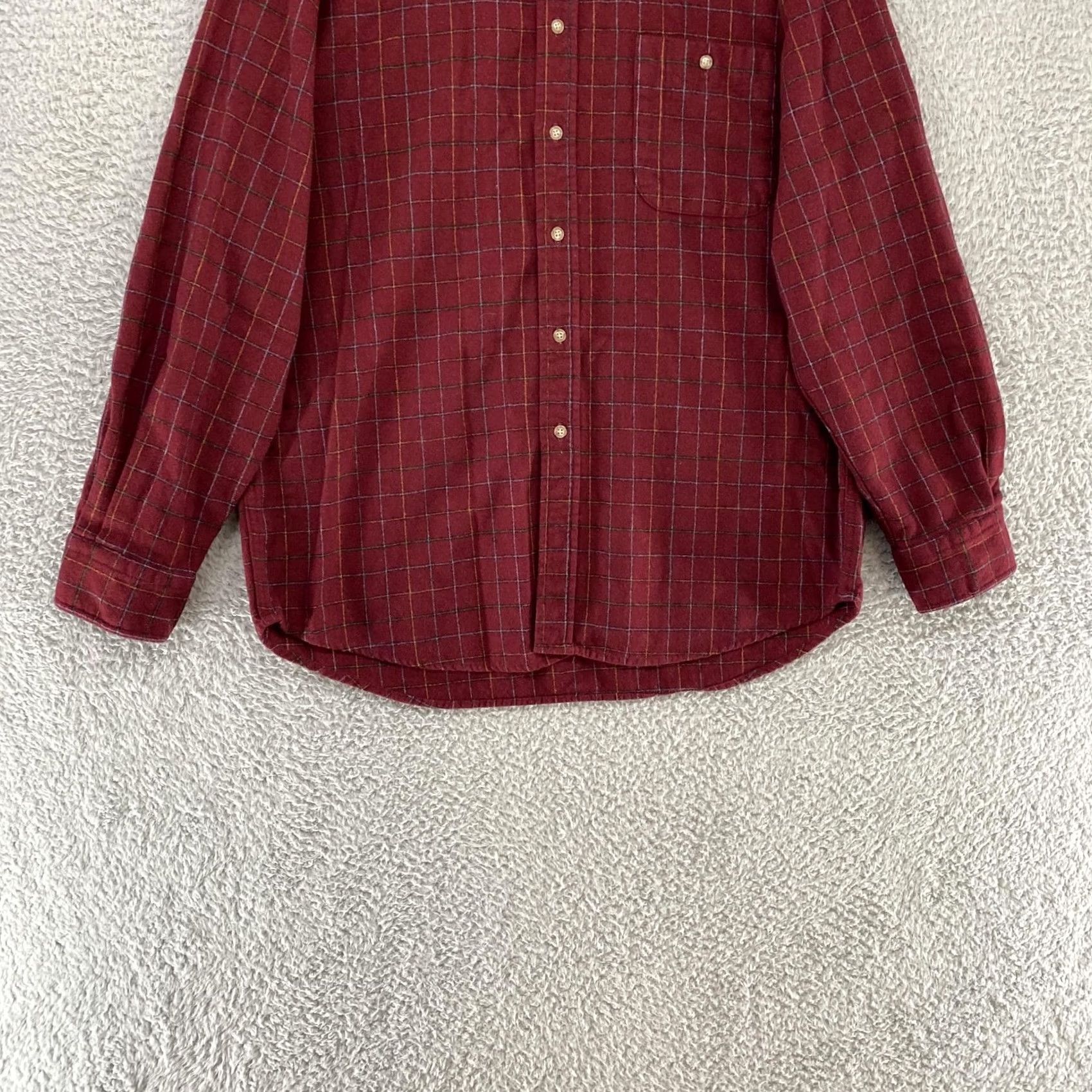Pendleton Pendleton Shirt Mens Large Red Plaid 100% Wool Elbow Patch Washable Wool Western Size US L / EU 52-54 / 3 - 3 Thumbnail