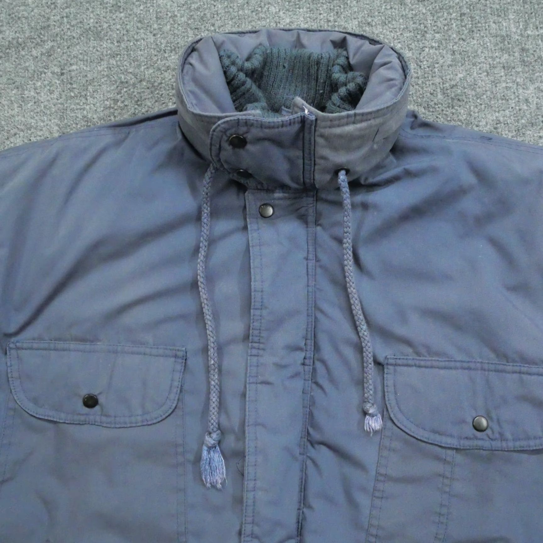 Vintage VINTAGE North Bay Jacket Mens L Blue Bomber Schematic Lined 80s Size US L / EU 52-54 / 3 - 3 Thumbnail
