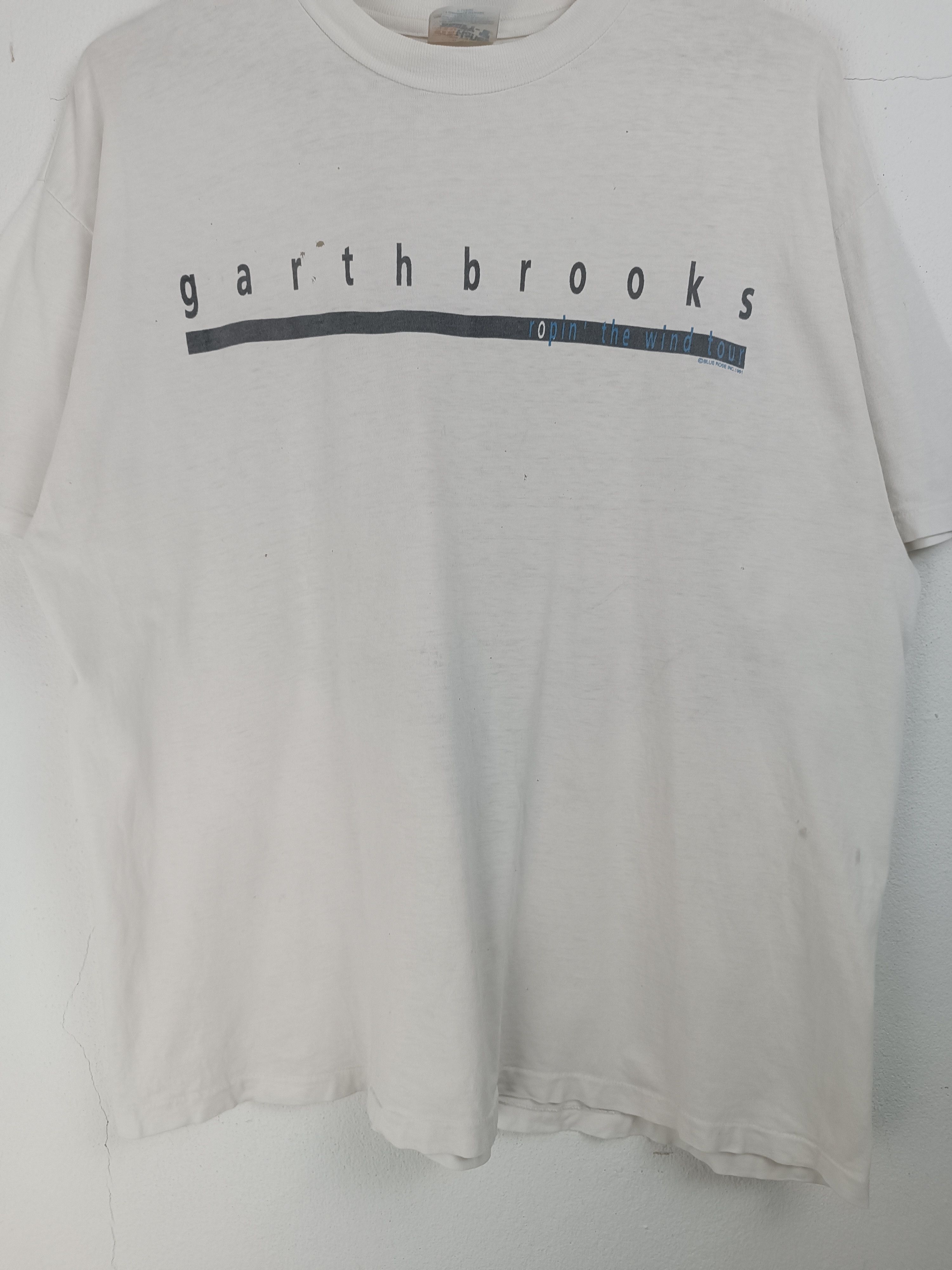 Band Tees THRASHED FADED VINTAGE 90'S GARTH BROOKS SHAMELESS COUNTRY Size US XL / EU 56 / 4 - 8 Thumbnail