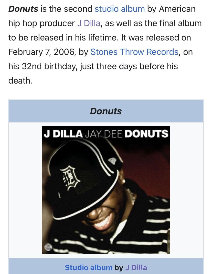 Band Tees Vintage Y2k JDilla Donuts Stones Throw Record Band Tee (RIP) Size US L / EU 52-54 / 3 - 12 Thumbnail