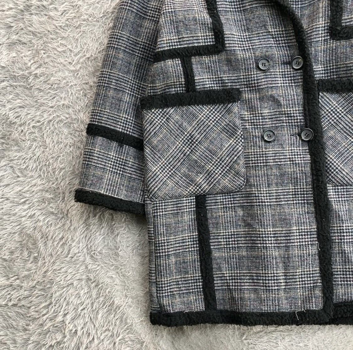 Japanese Brand × Vintage Datum Contemporary Coat Woll Plaid Tartan Size M / US 6-8 / IT 42-44 - 3 Thumbnail