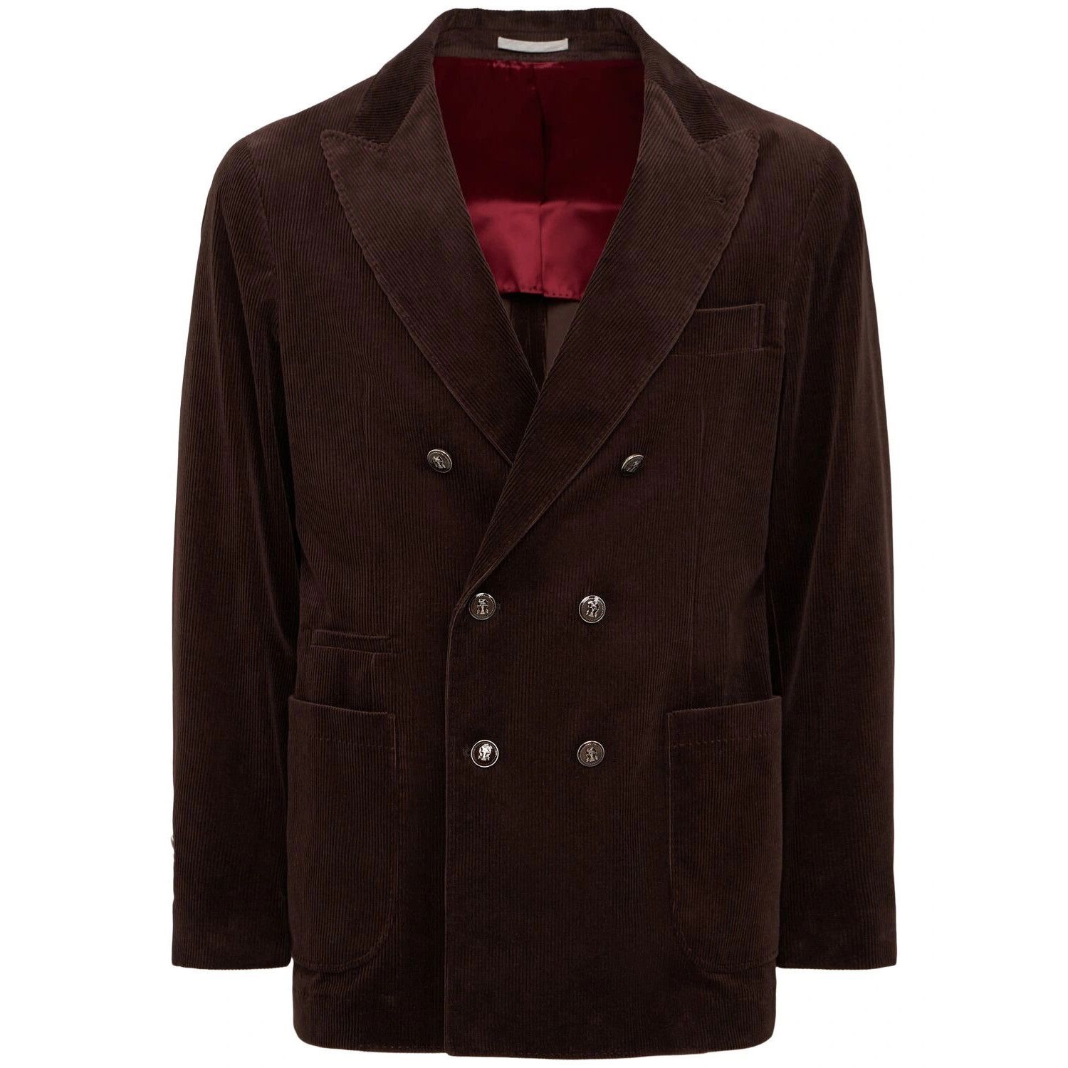 Brunello Cucinelli BRUNELLO CUCINELLI Dark Brown Double Breasted Blazer New & A Size US M / EU 48-50 / 2 - 1 Thumbnail