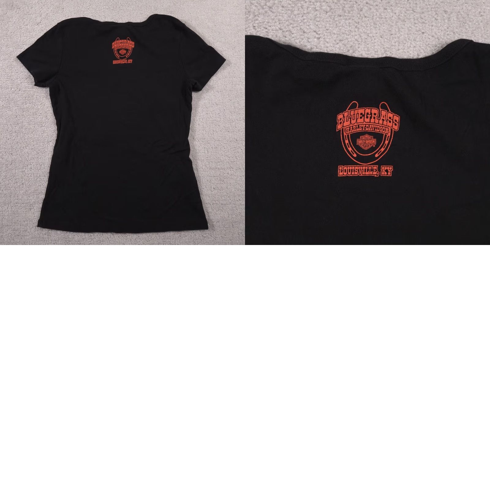 Harley Davidson Harley-Davidson Shirt Womens Medium Black Ride Hard Graphic Biker Louisville KY Size M / US 6-8 / IT 42-44 - 9 Thumbnail