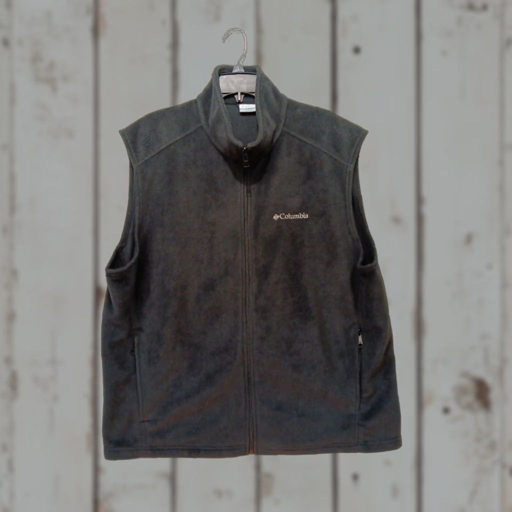 Vintage Columbia Vest Mens XL Black Fleece Full Zip Pockets Outdoor Camping Hiking Outdoor Gear Zip Pockets Size US XL / EU 56 / 4 - 1 Thumbnail